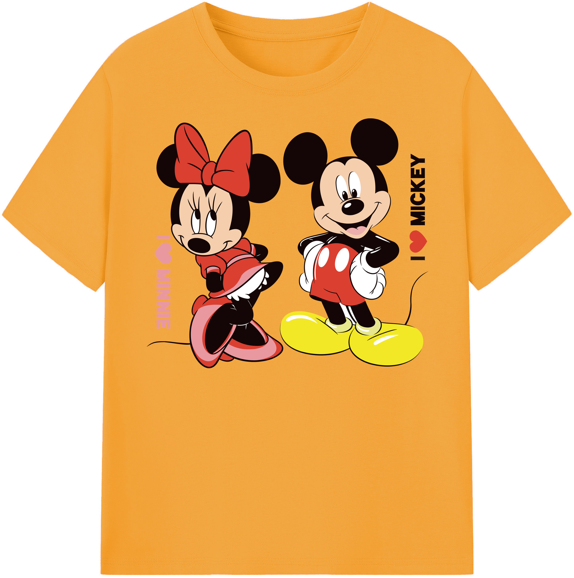 （画像用） ミッキーマウス Mickey Mouse 綿100％半袖Tシャツ（フロントプリント）