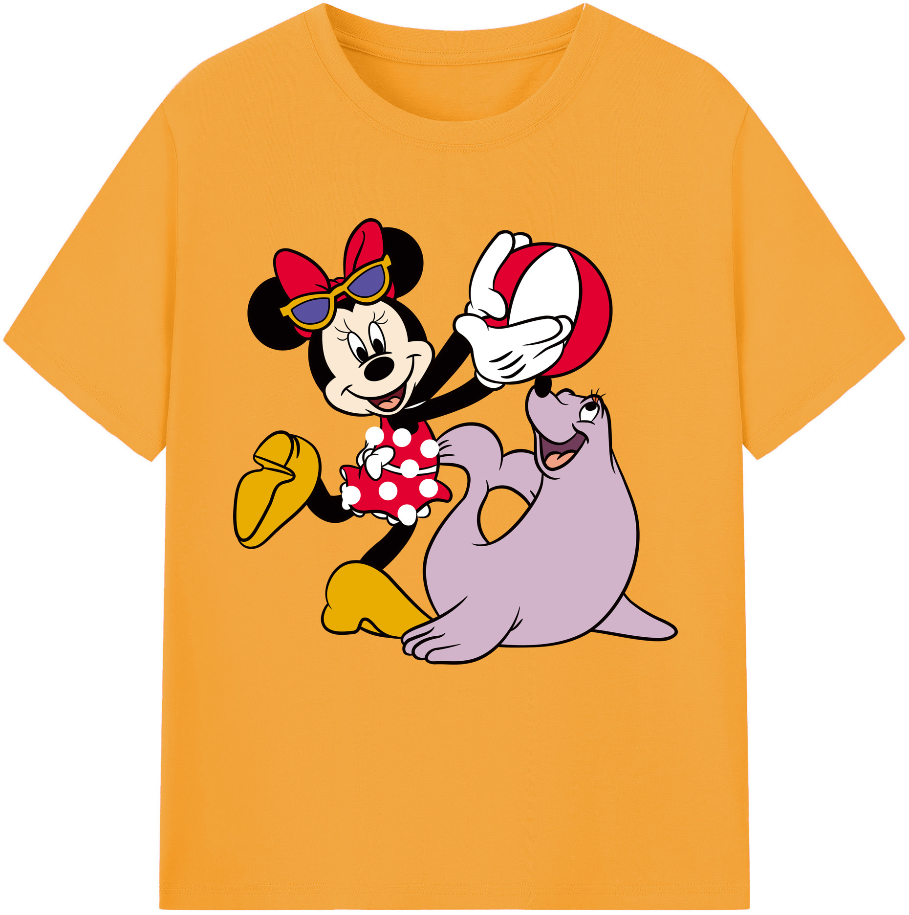 （画像用） ミッキーマウス Mickey Mouse 綿100％半袖Tシャツ（フロントプリント）