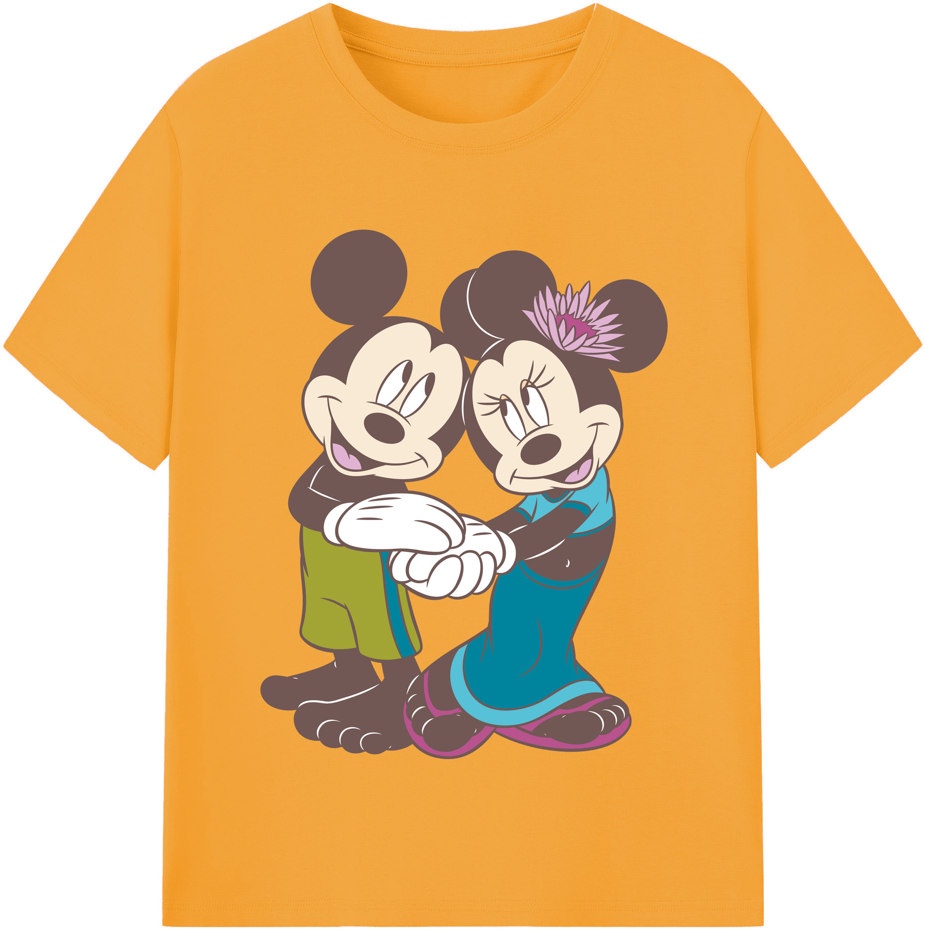 （画像用） ミッキーマウス Mickey Mouse 綿100％半袖Tシャツ（フロントプリント）