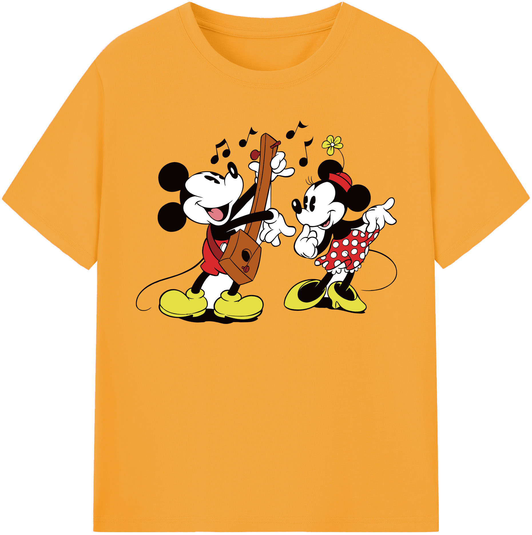 （画像用） ミッキーマウス Mickey Mouse 綿100％半袖Tシャツ（フロントプリント）
