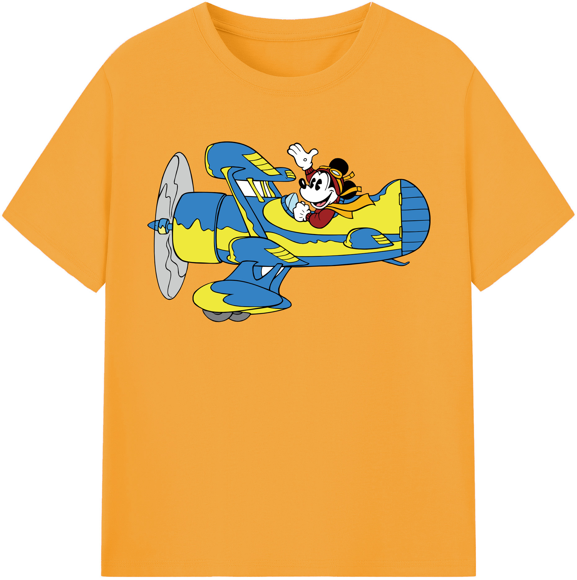 （画像用） ミッキーマウス Mickey Mouse 綿100％半袖Tシャツ（フロントプリント）