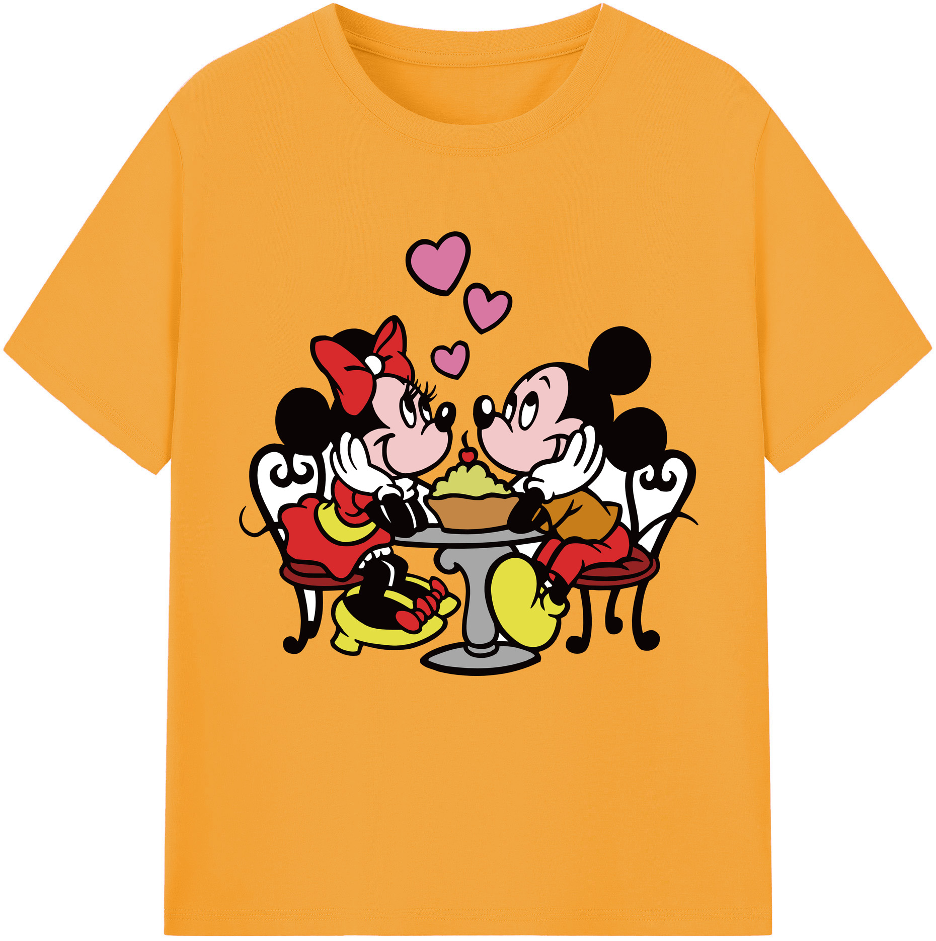 （画像用） ミッキーマウス Mickey Mouse 綿100％半袖Tシャツ（フロントプリント）
