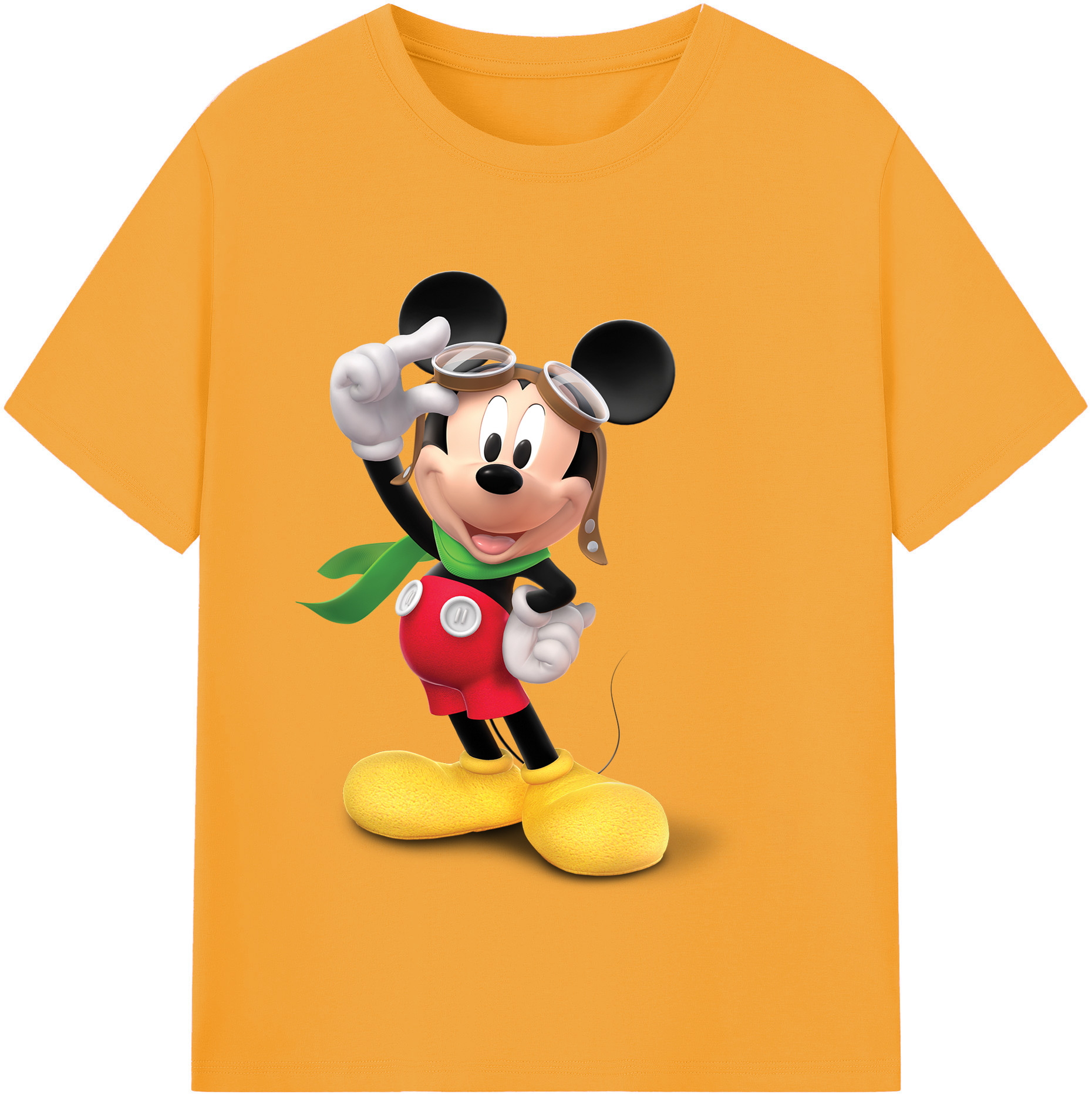 （画像用） ミッキーマウス Mickey Mouse 綿100％半袖Tシャツ（フロントプリント）