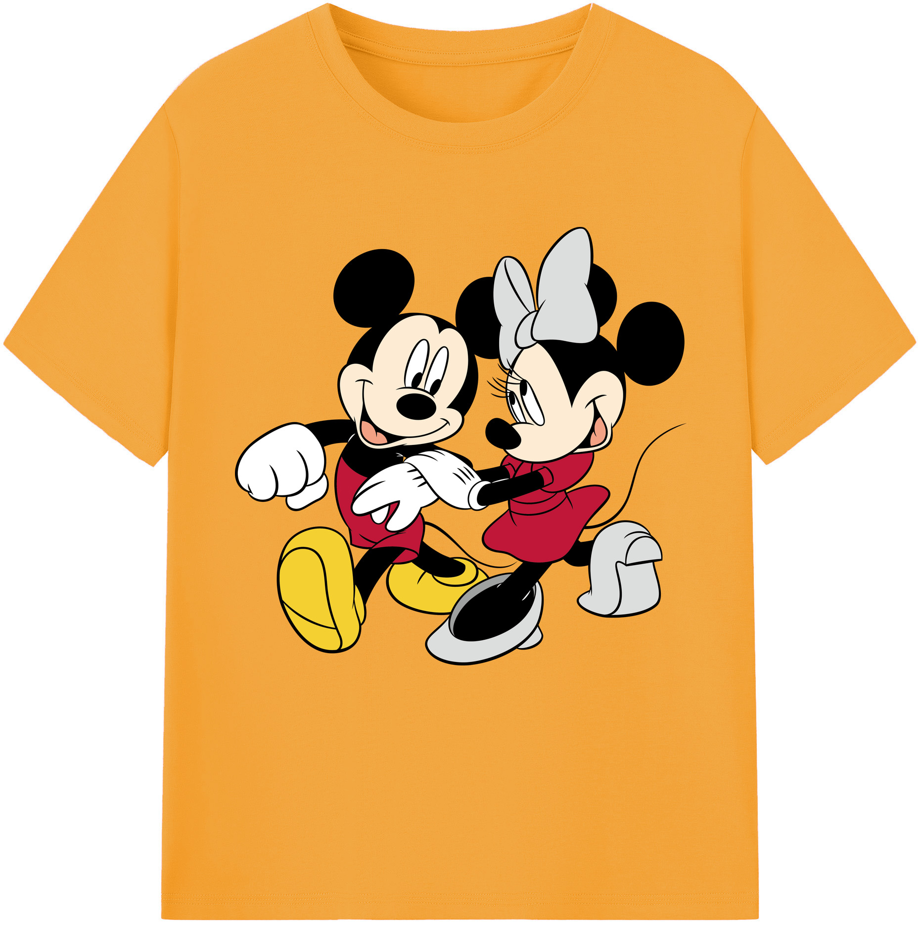 （画像用） ミッキーマウス Mickey Mouse 綿100％半袖Tシャツ（フロントプリント）