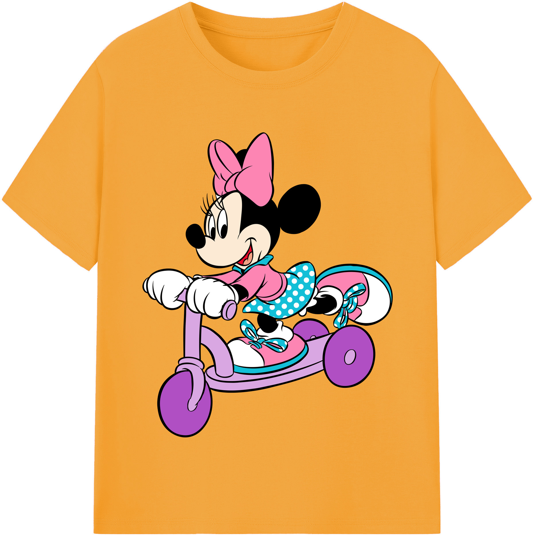 （画像用） ミッキーマウス Mickey Mouse 綿100％半袖Tシャツ（フロントプリント）