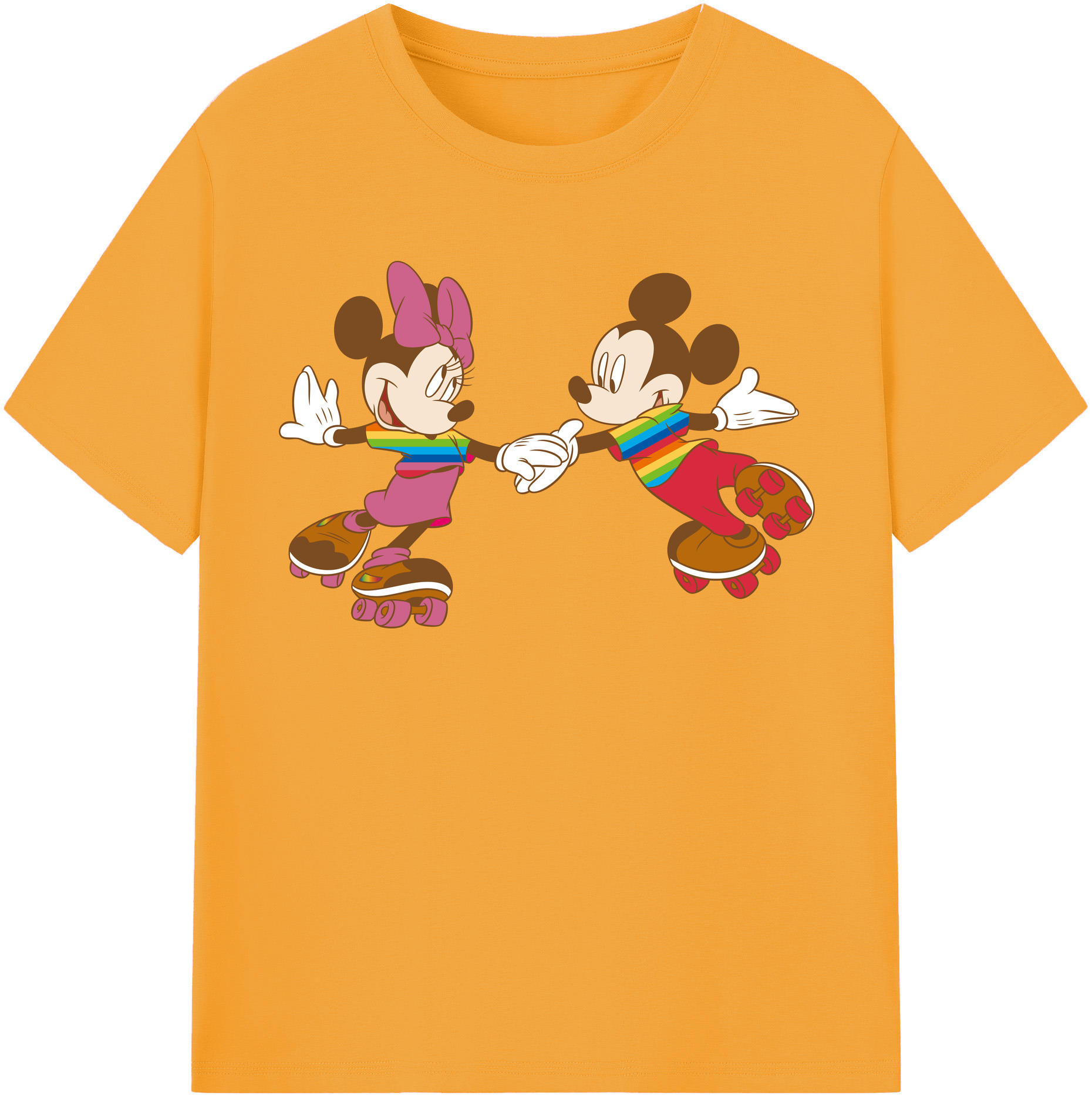 （画像用） ミッキーマウス Mickey Mouse 綿100％半袖Tシャツ（フロントプリント）
