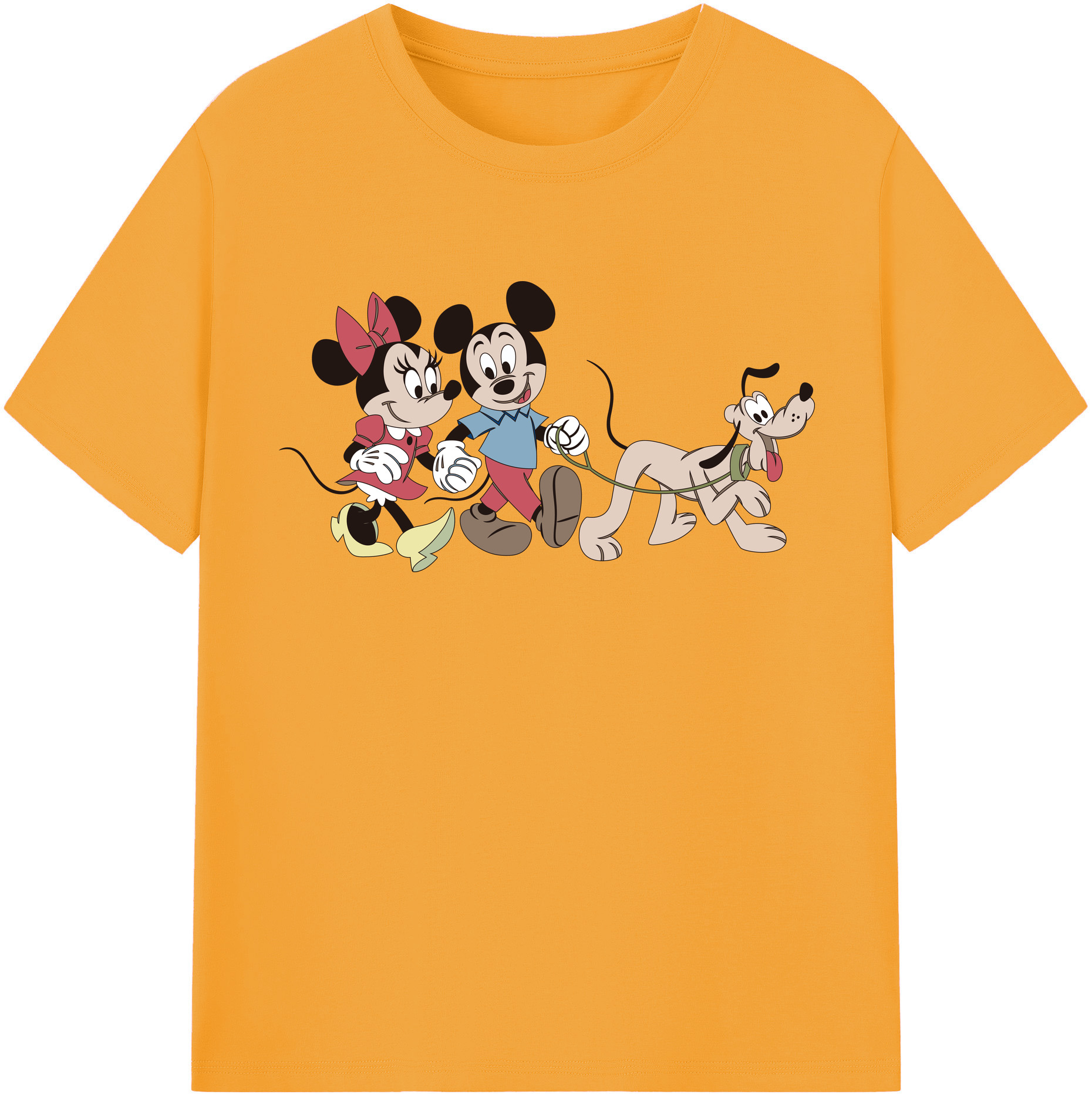 （画像用） ミッキーマウス Mickey Mouse 綿100％半袖Tシャツ（フロントプリント）