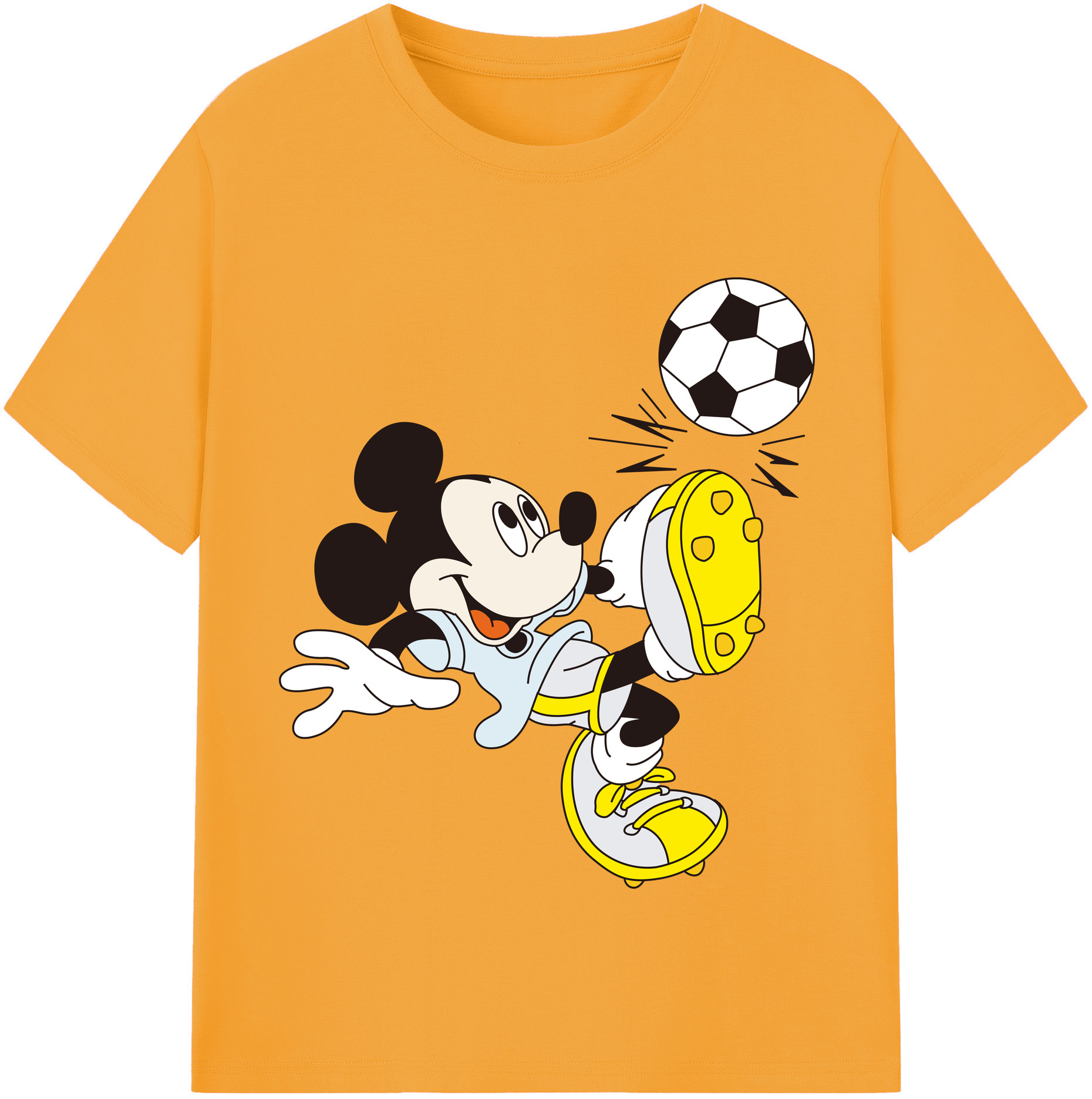 （画像用） ミッキーマウス Mickey Mouse 綿100％半袖Tシャツ（フロントプリント）