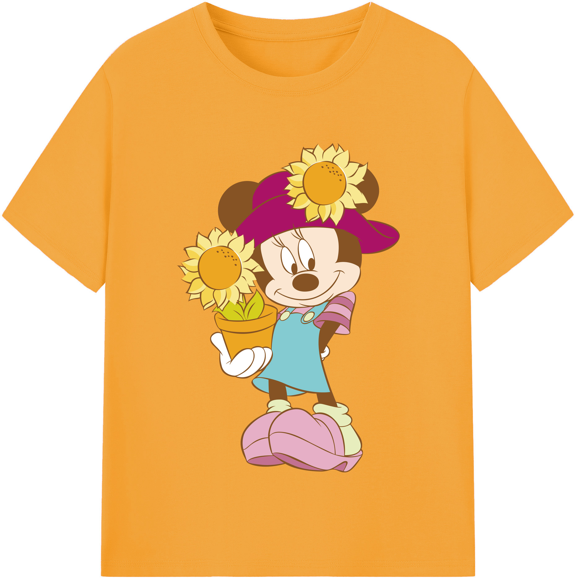 （画像用） ミッキーマウス Mickey Mouse 綿100％半袖Tシャツ（フロントプリント）