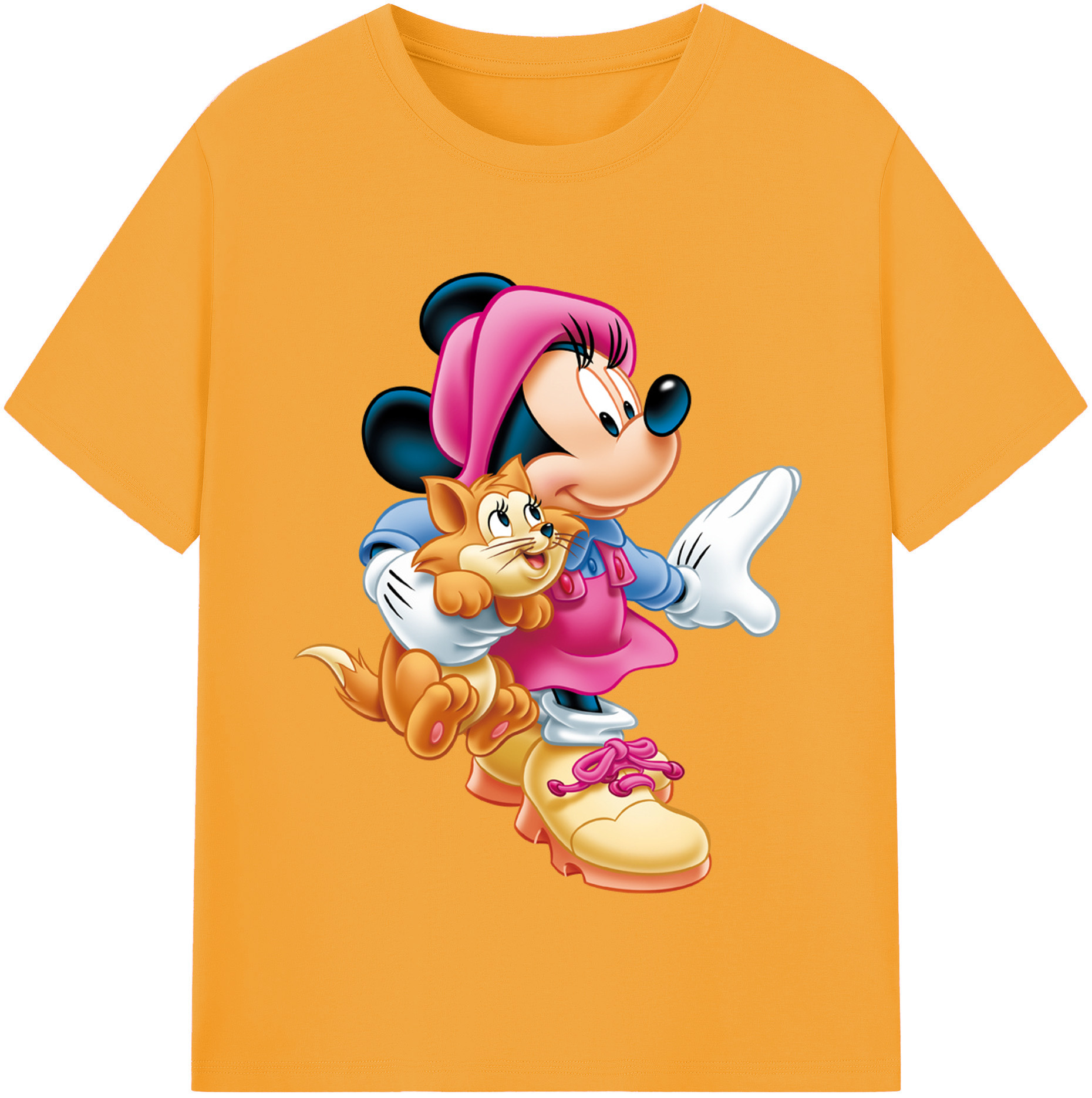 （画像用） ミッキーマウス Mickey Mouse 綿100％半袖Tシャツ（フロントプリント）