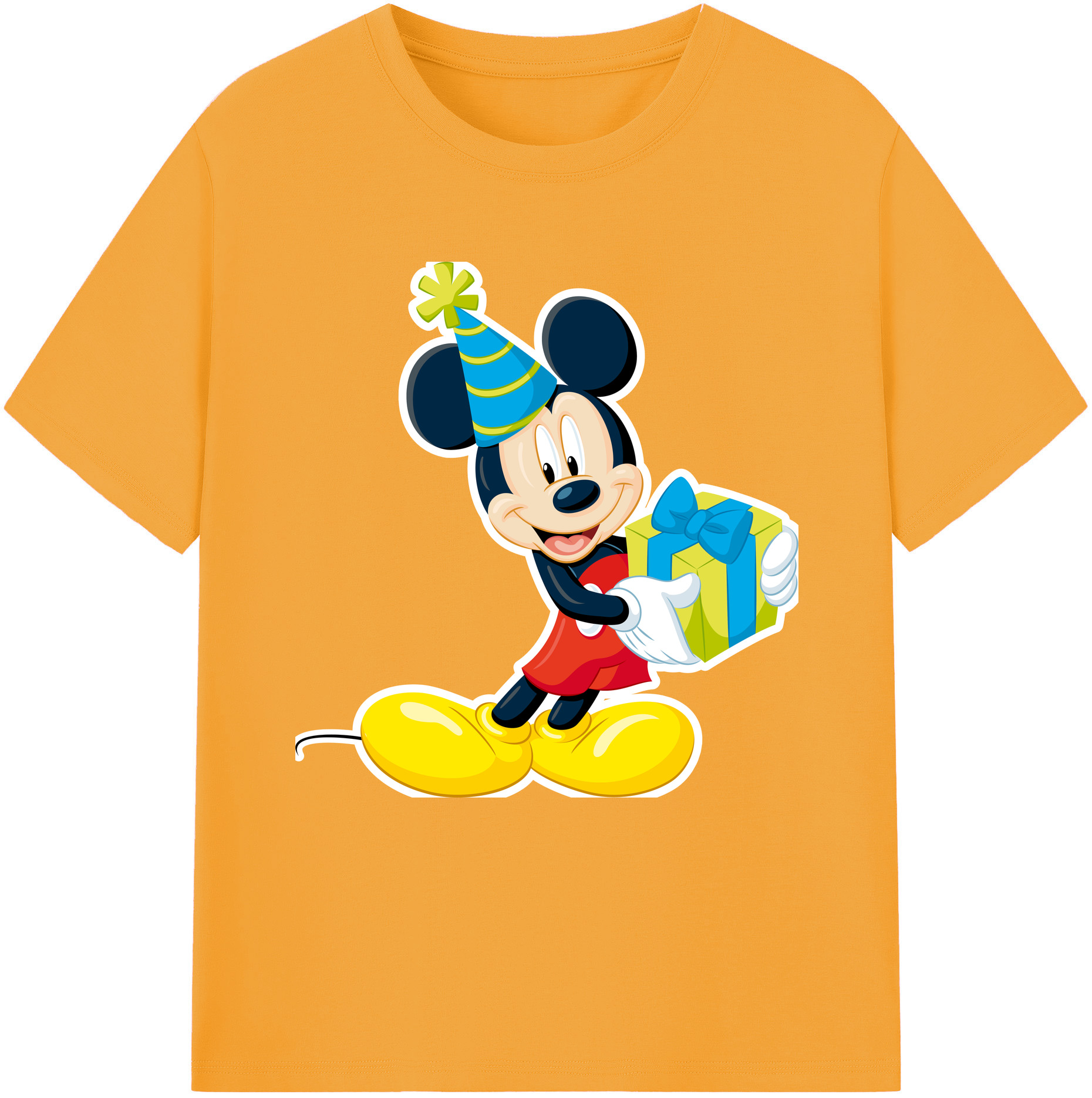 （画像用） ミッキーマウス Mickey Mouse 綿100％半袖Tシャツ（フロントプリント）