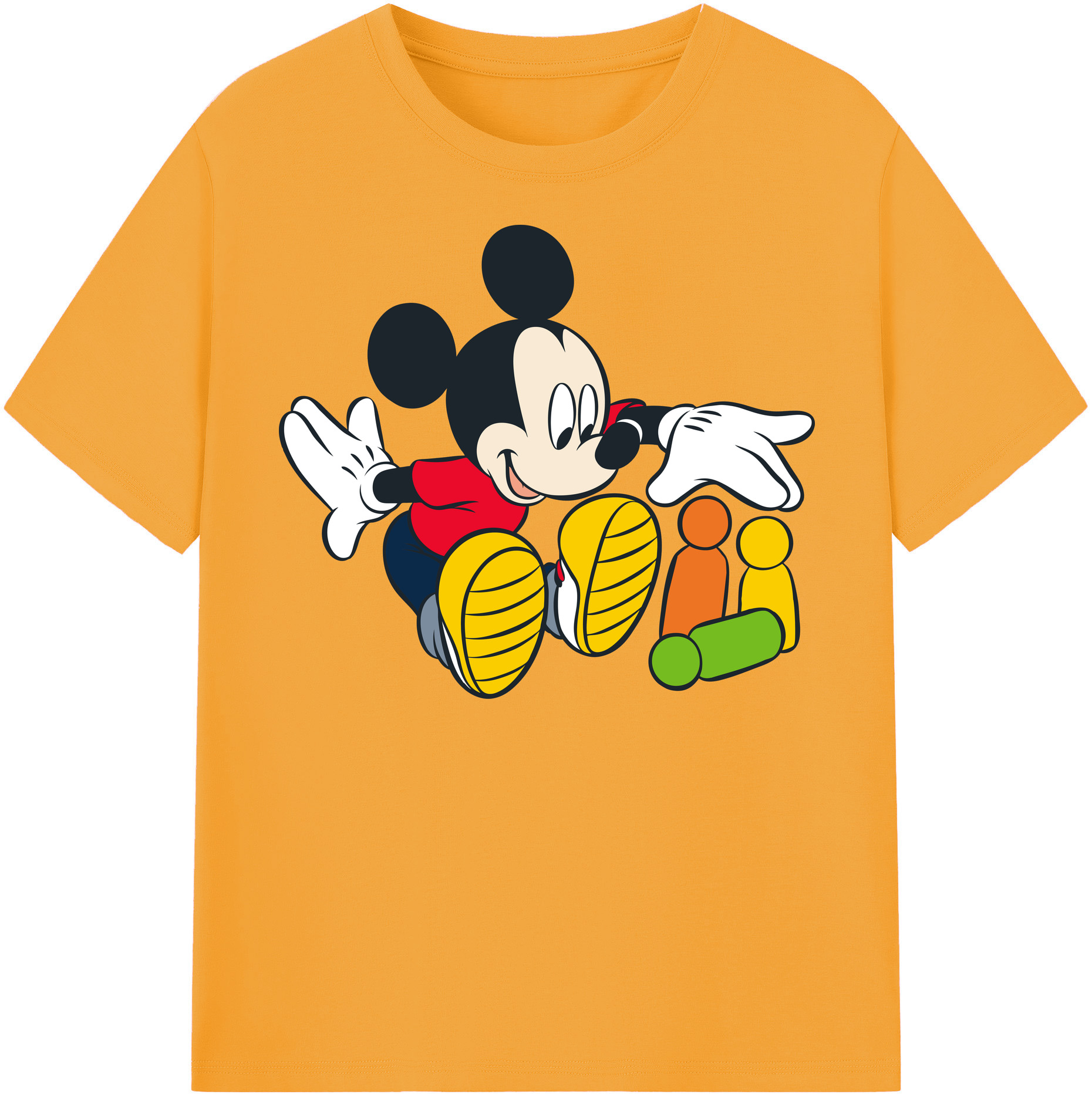 （画像用） ミッキーマウス Mickey Mouse 綿100％半袖Tシャツ（フロントプリント）