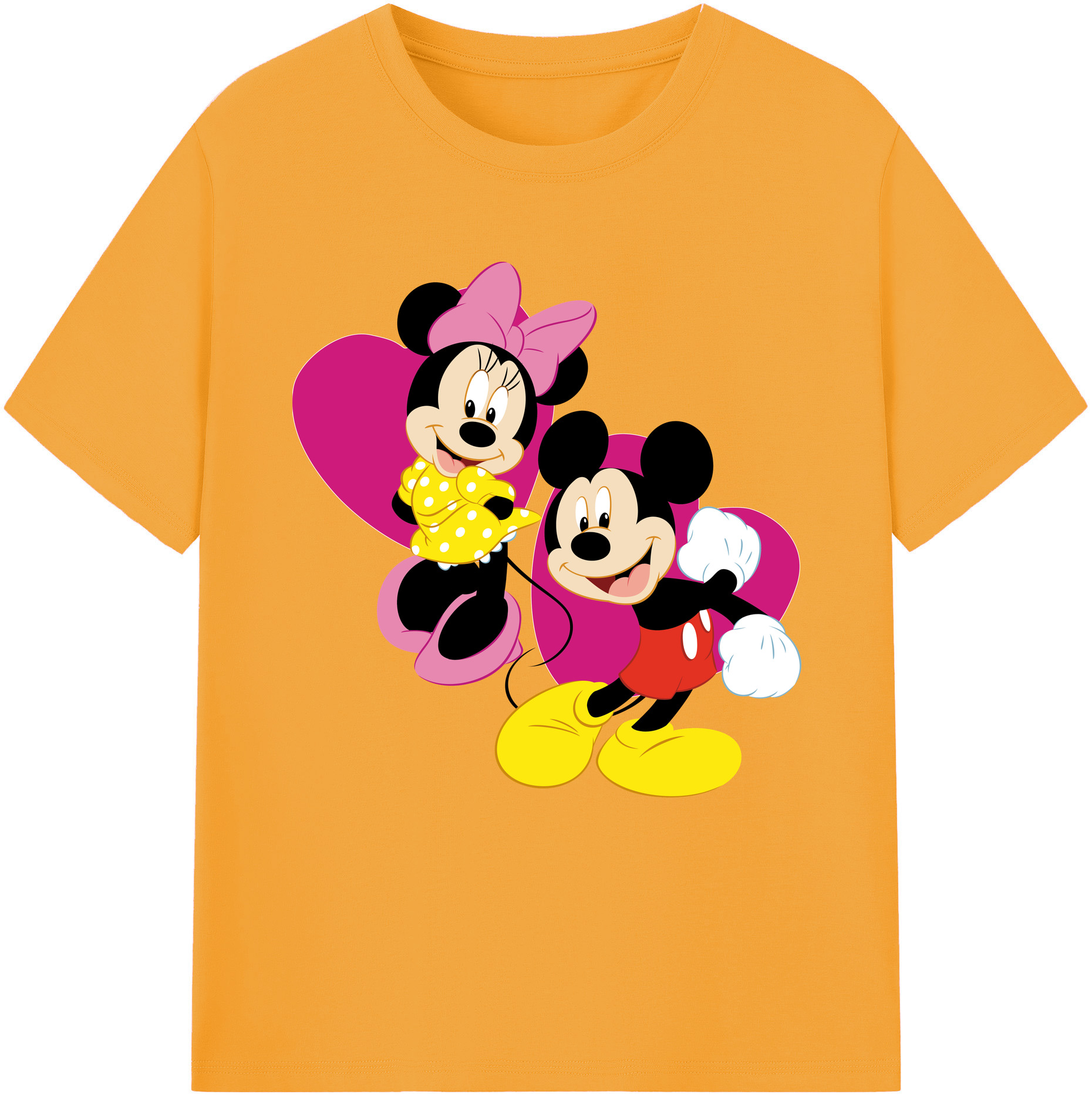 （画像用） ミッキーマウス Mickey Mouse 綿100％半袖Tシャツ（フロントプリント）