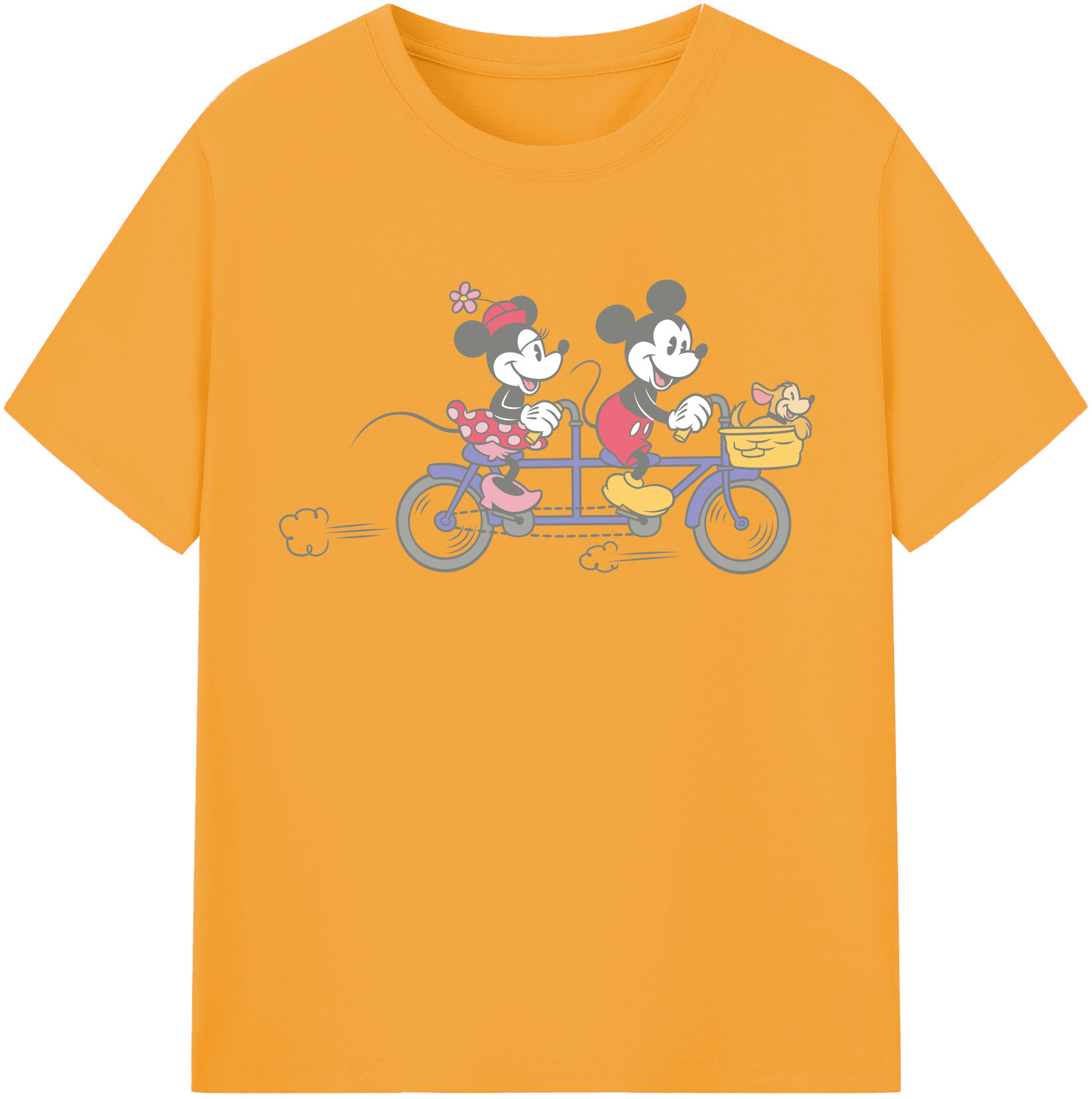 （画像用） ミッキーマウス Mickey Mouse 綿100％半袖Tシャツ（フロントプリント）