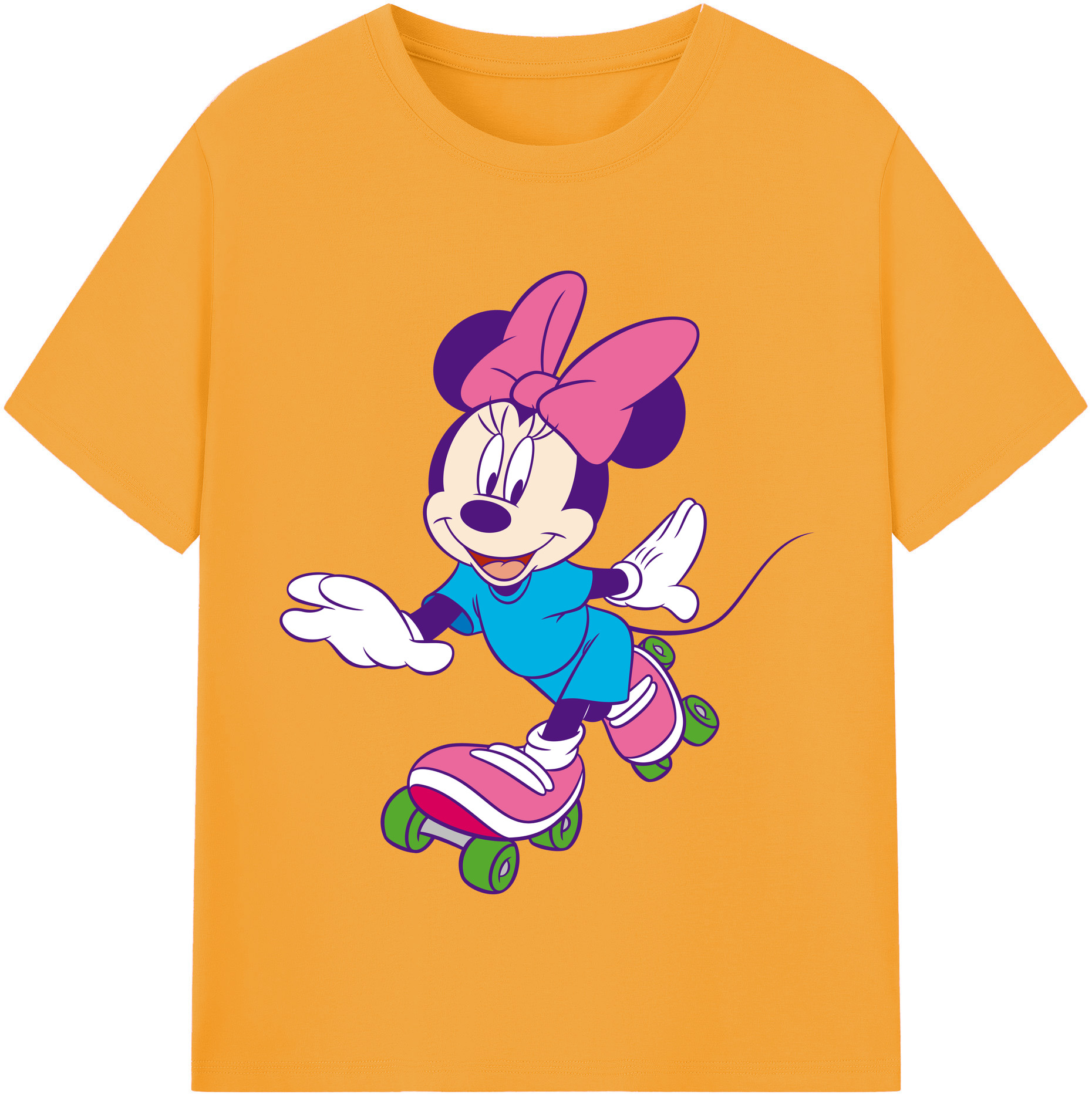 （画像用） ミッキーマウス Mickey Mouse 綿100％半袖Tシャツ（フロントプリント）
