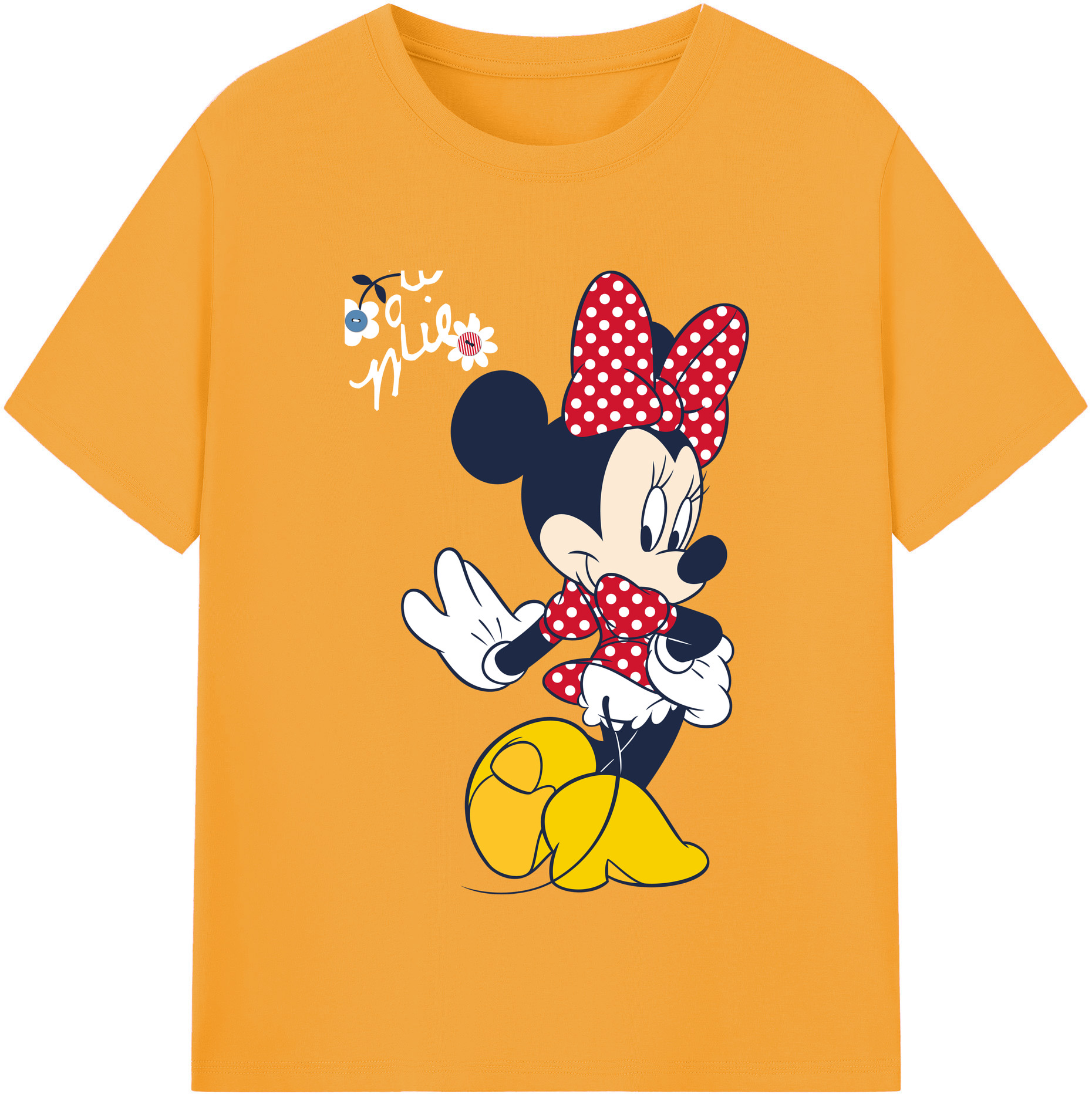 （画像用） ミッキーマウス Mickey Mouse 綿100％半袖Tシャツ（フロントプリント）