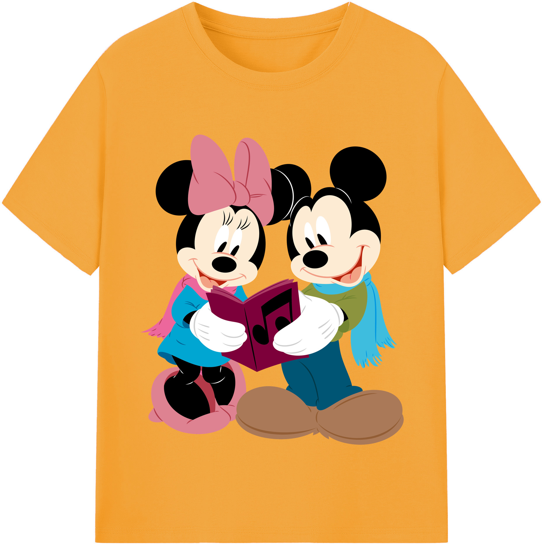 （画像用） ミッキーマウス Mickey Mouse 綿100％半袖Tシャツ（フロントプリント）