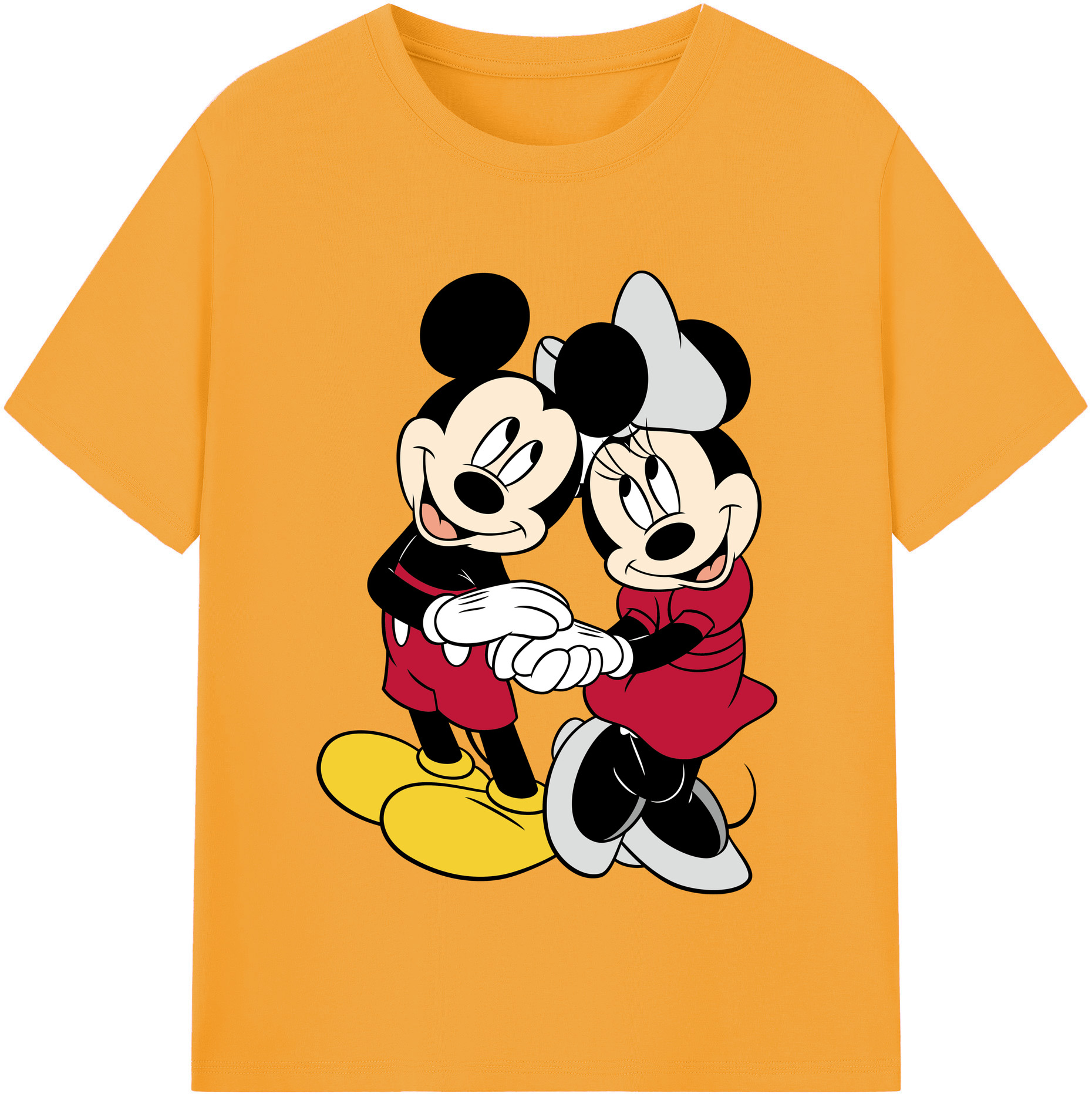 （画像用） ミッキーマウス Mickey Mouse 綿100％半袖Tシャツ（フロントプリント）