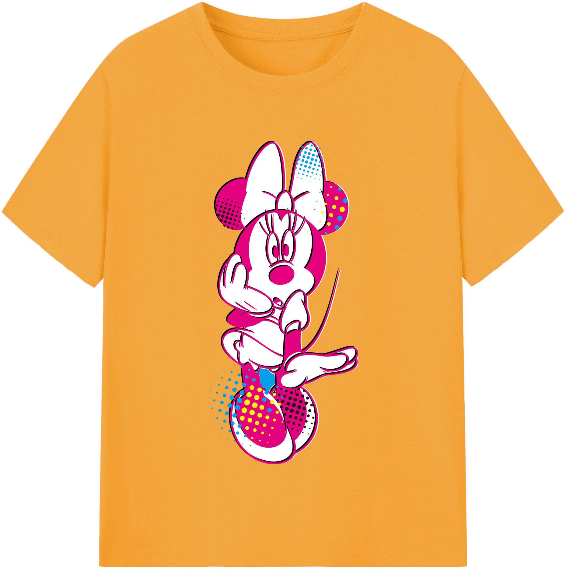 （画像用） ミッキーマウス Mickey Mouse 綿100％半袖Tシャツ（フロントプリント）