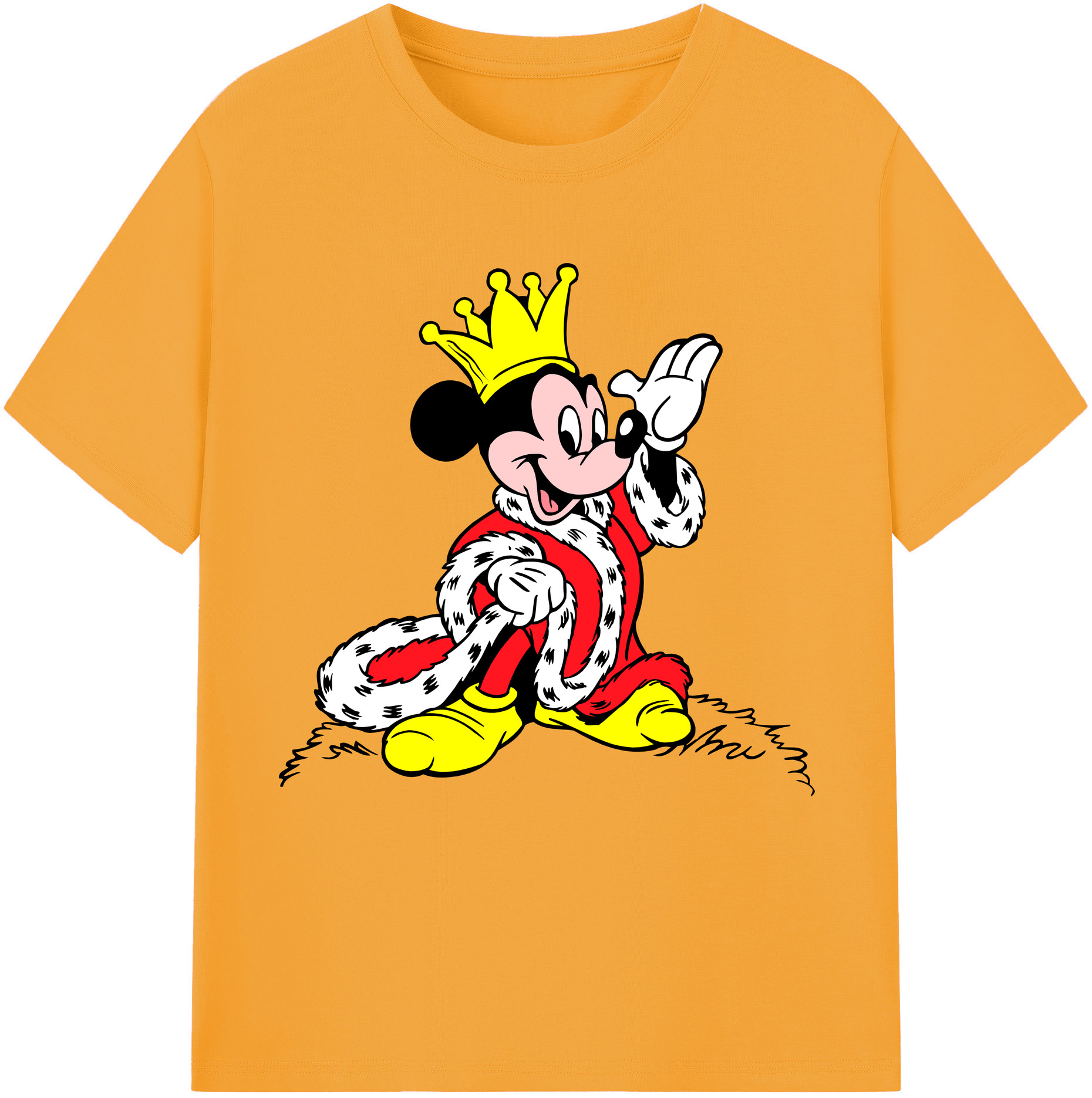 （画像用） ミッキーマウス Mickey Mouse 綿100％半袖Tシャツ（フロントプリント）