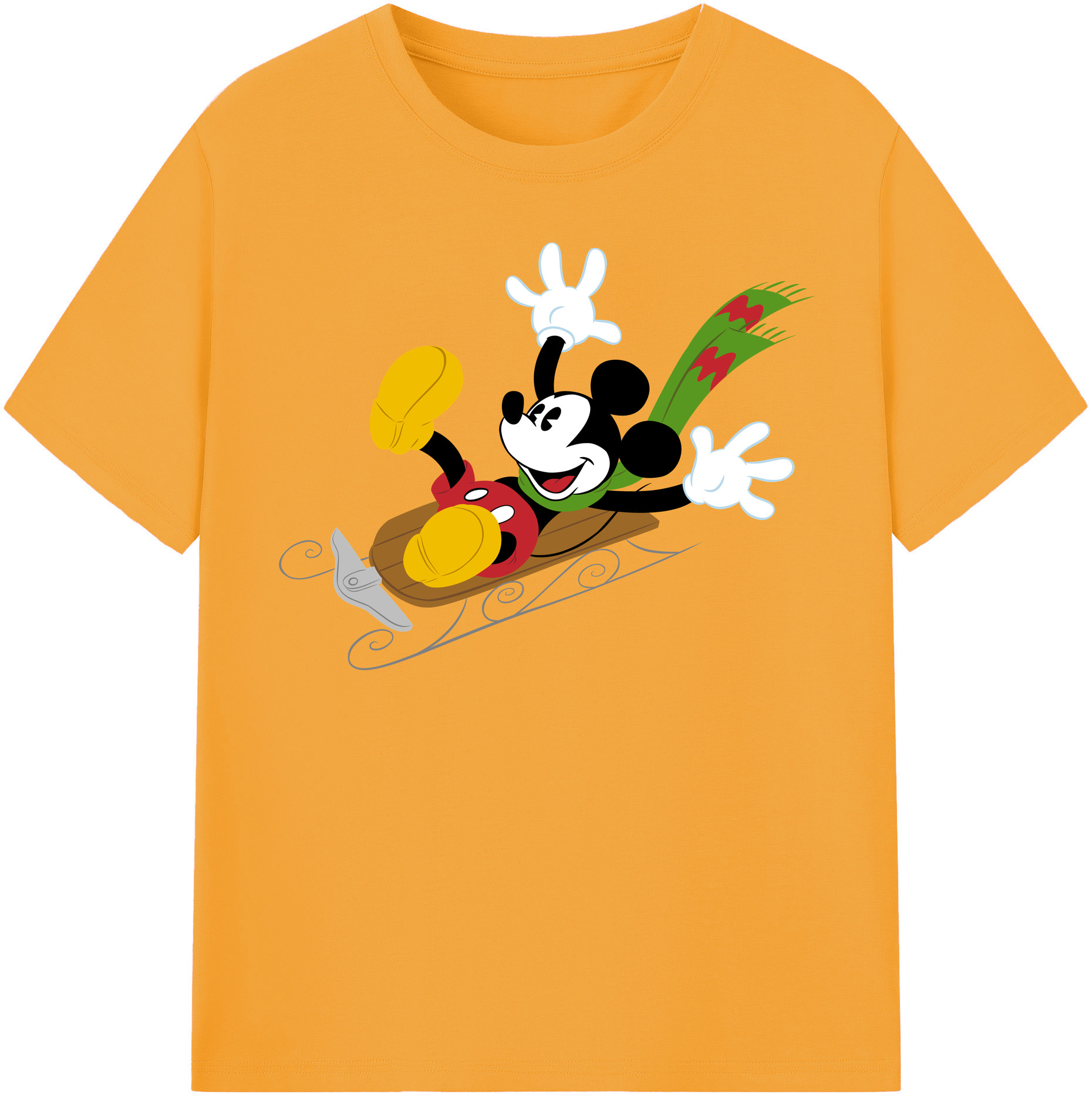 （画像用） ミッキーマウス Mickey Mouse 綿100％半袖Tシャツ（フロントプリント）