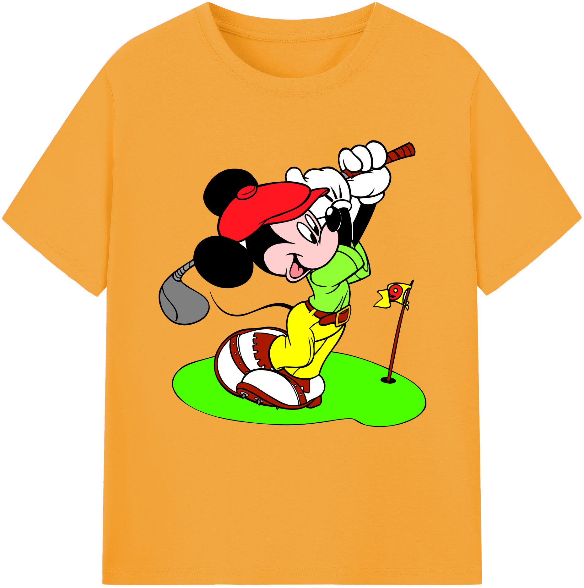 （画像用） ミッキーマウス Mickey Mouse 綿100％半袖Tシャツ（フロントプリント）
