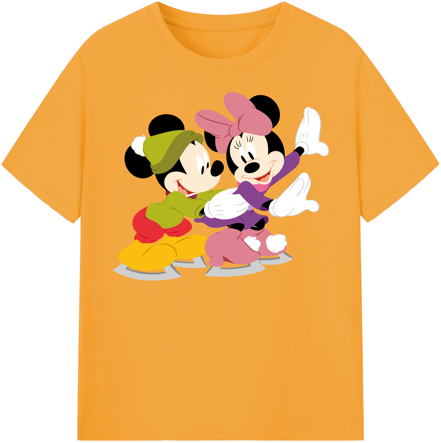 （画像用） ミッキーマウス Mickey Mouse 綿100％半袖Tシャツ（フロントプリント）