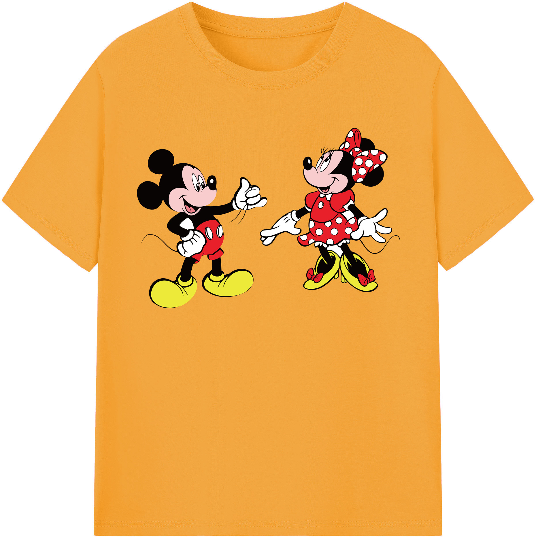 （画像用） ミッキーマウス Mickey Mouse 綿100％半袖Tシャツ（フロントプリント）