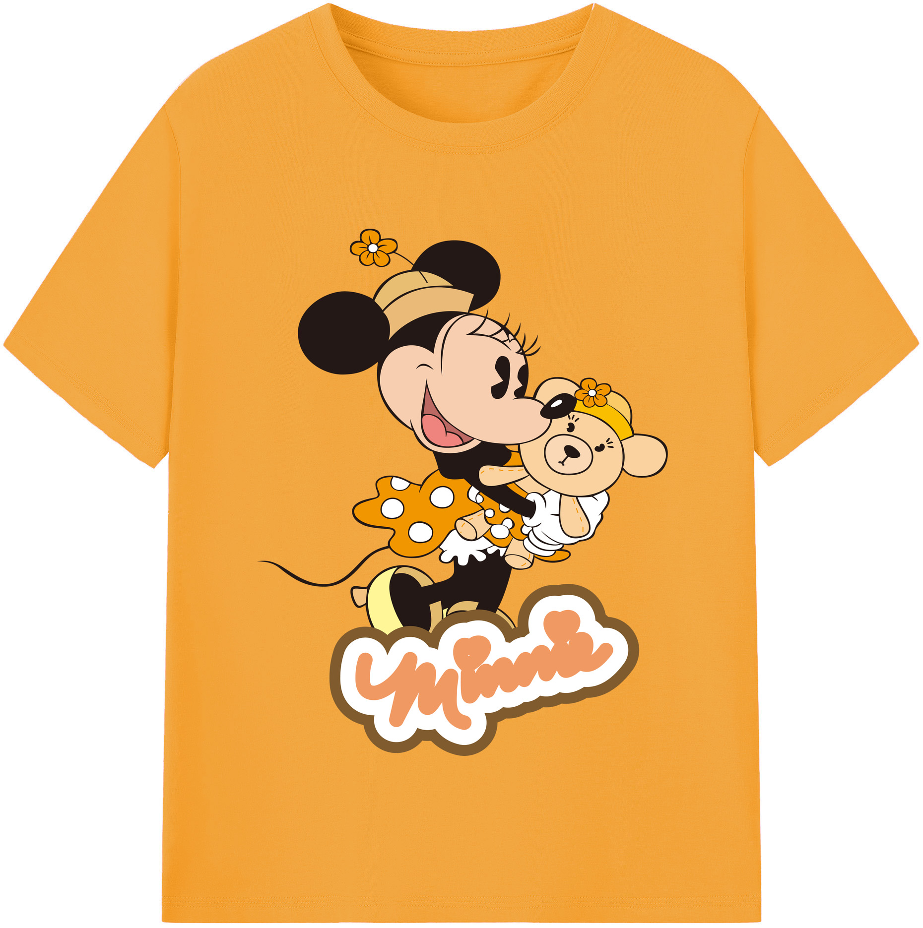 （画像用） ミッキーマウス Mickey Mouse 綿100％半袖Tシャツ（フロントプリント）