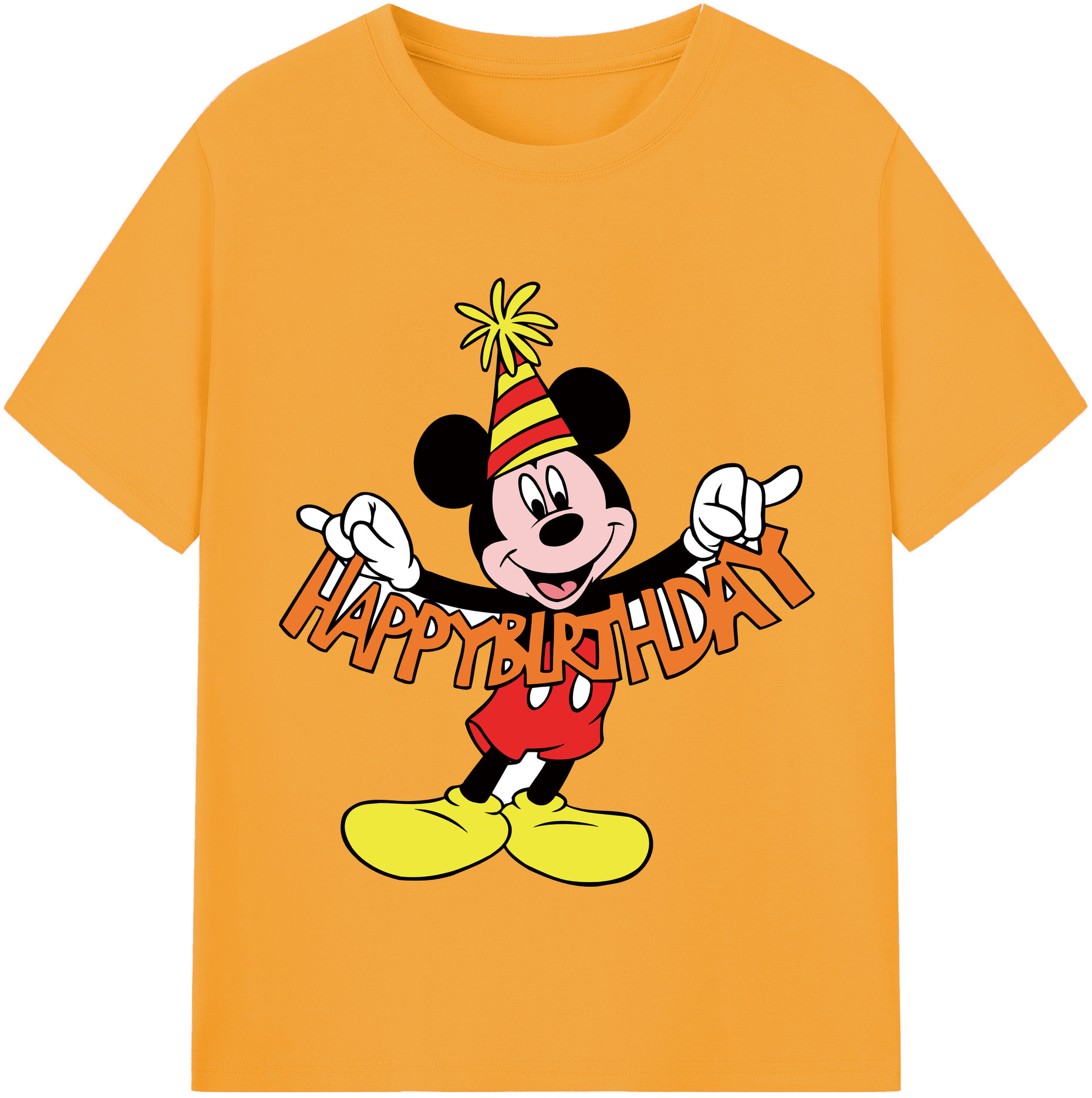 （画像用） ミッキーマウス Mickey Mouse 綿100％半袖Tシャツ（フロントプリント）