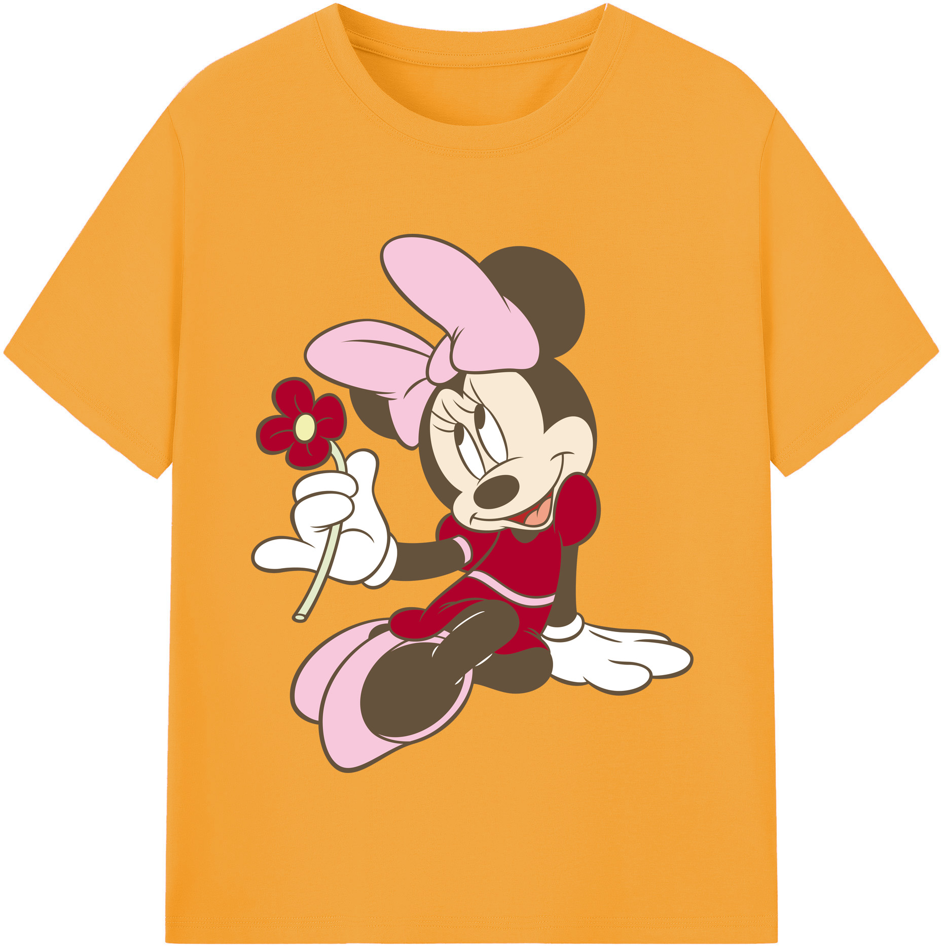 （画像用） ミッキーマウス Mickey Mouse 綿100％半袖Tシャツ（フロントプリント）