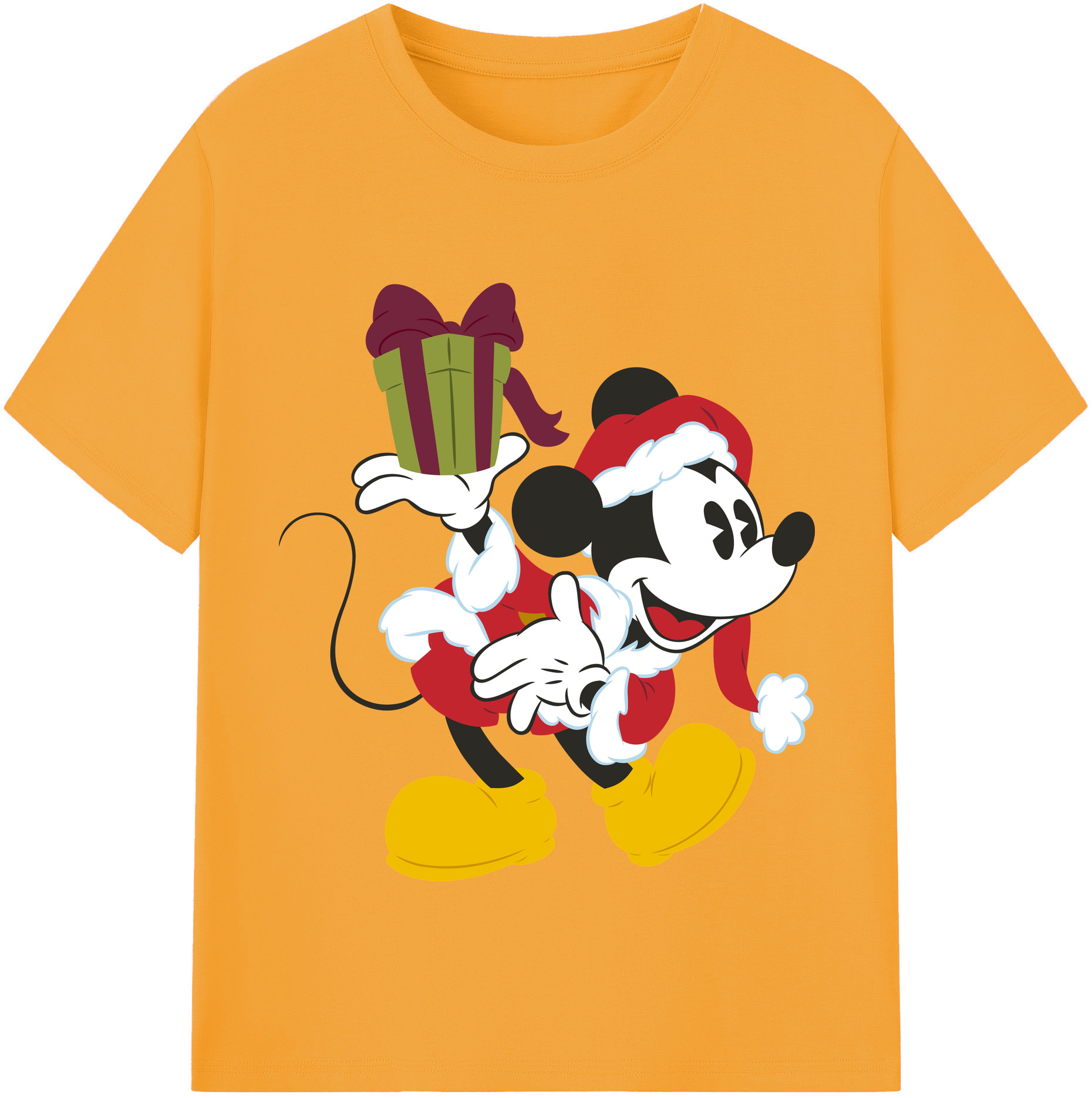 （画像用） ミッキーマウス Mickey Mouse 綿100％半袖Tシャツ（フロントプリント）