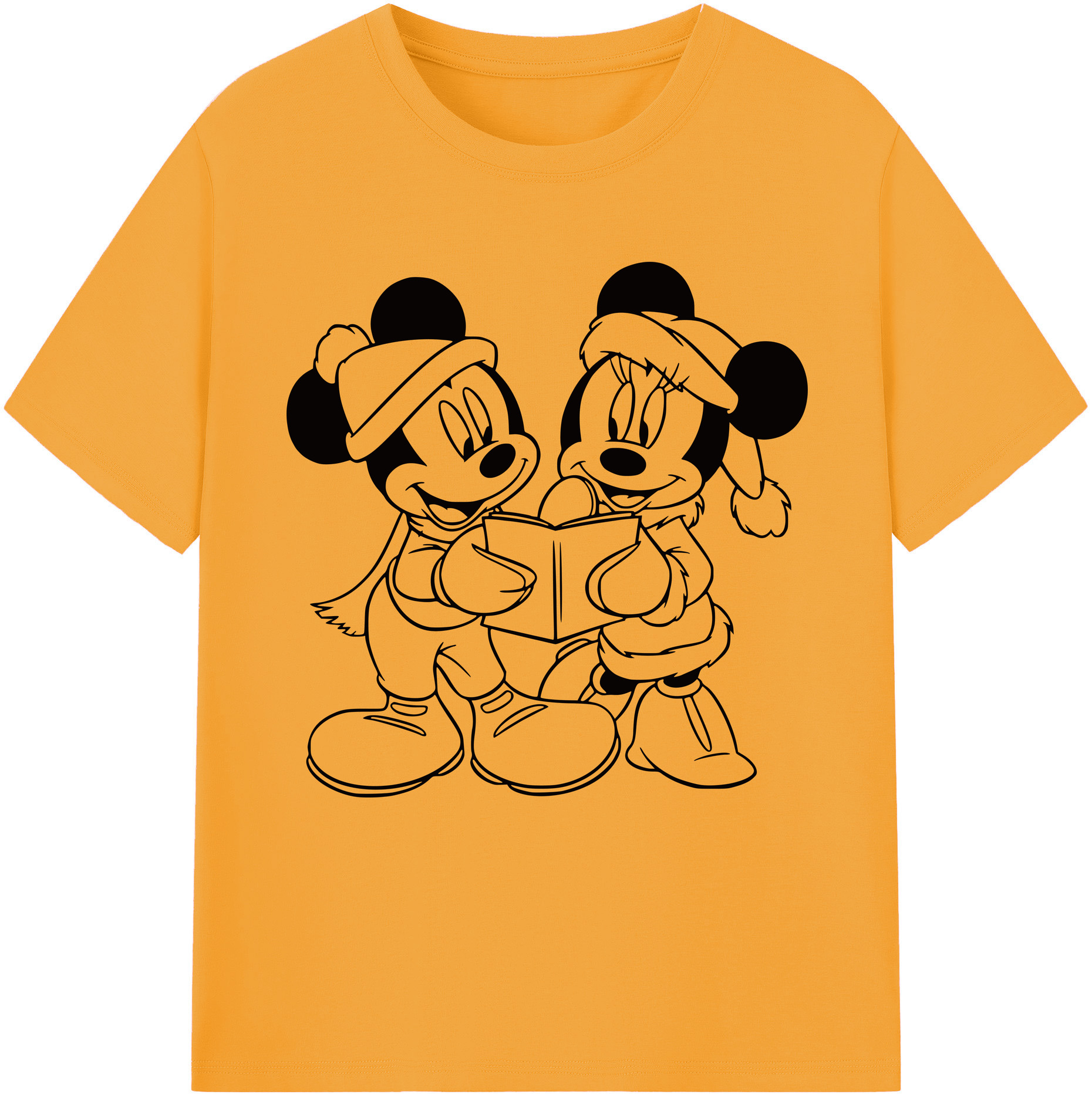 （画像用） ミッキーマウス Mickey Mouse 綿100％半袖Tシャツ（フロントプリント）