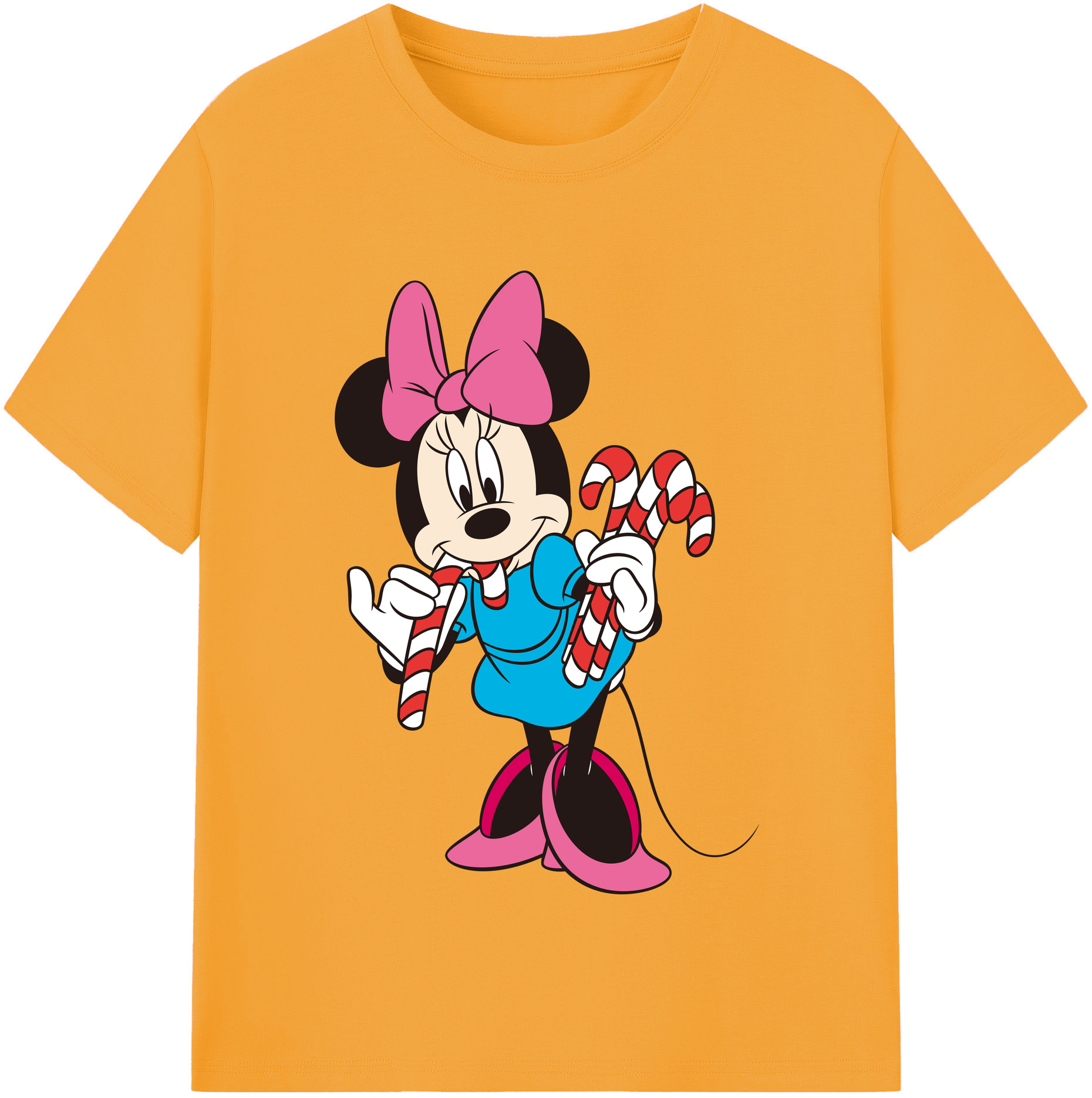 （画像用） ミッキーマウス Mickey Mouse 綿100％半袖Tシャツ（フロントプリント）