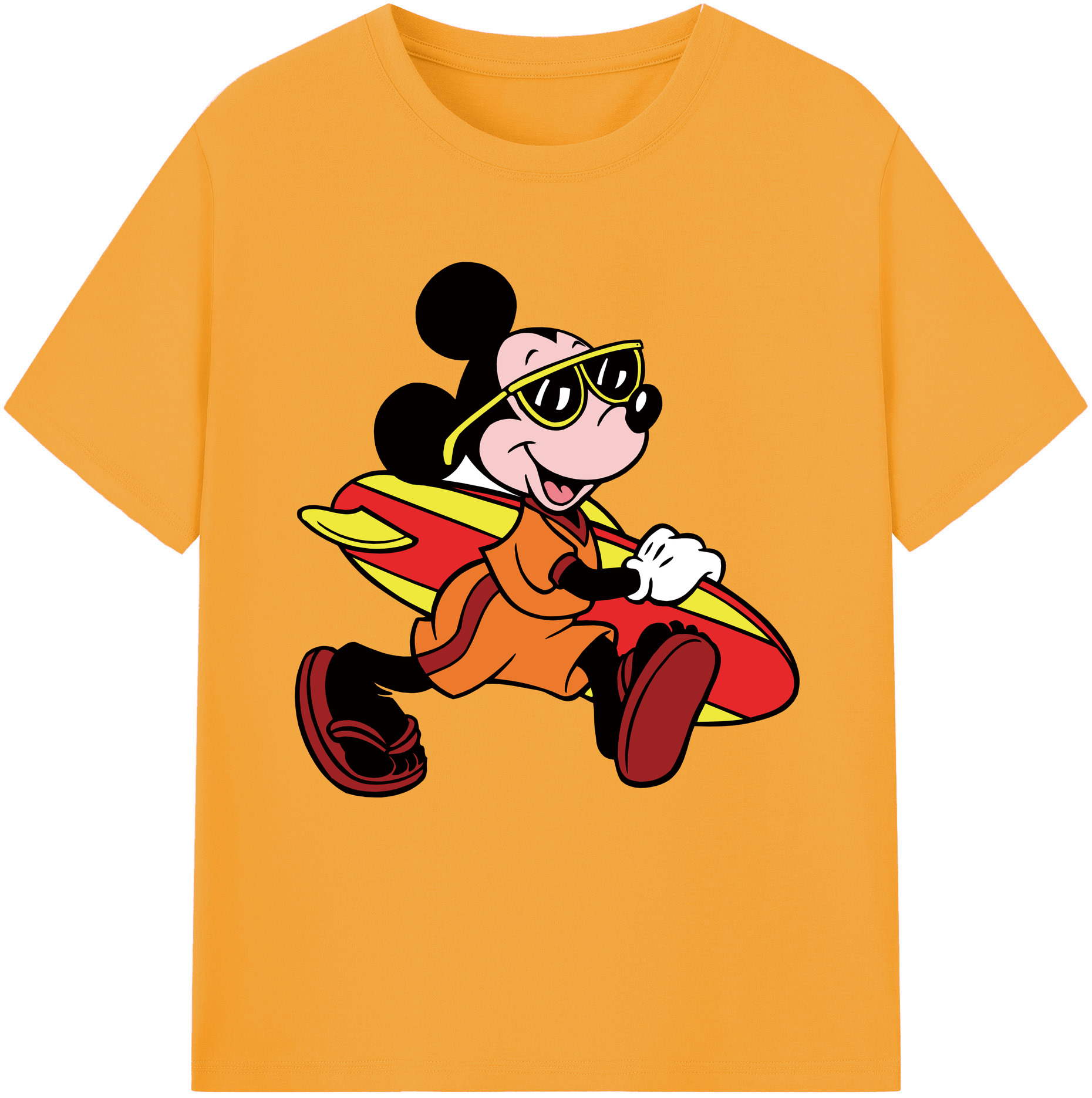 （画像用） ミッキーマウス Mickey Mouse 綿100％半袖Tシャツ（フロントプリント）