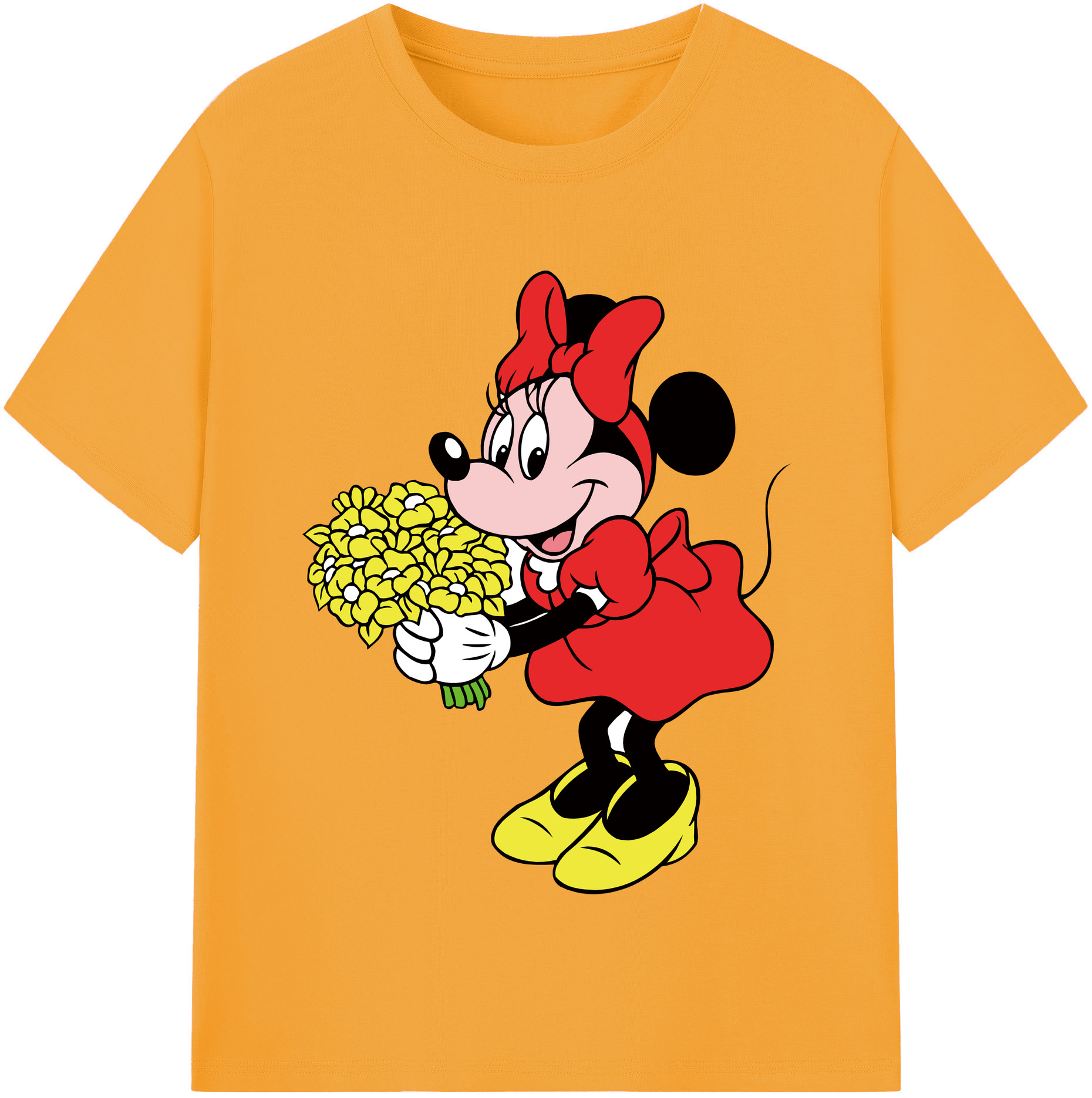 （画像用） ミッキーマウス Mickey Mouse 綿100％半袖Tシャツ（フロントプリント）