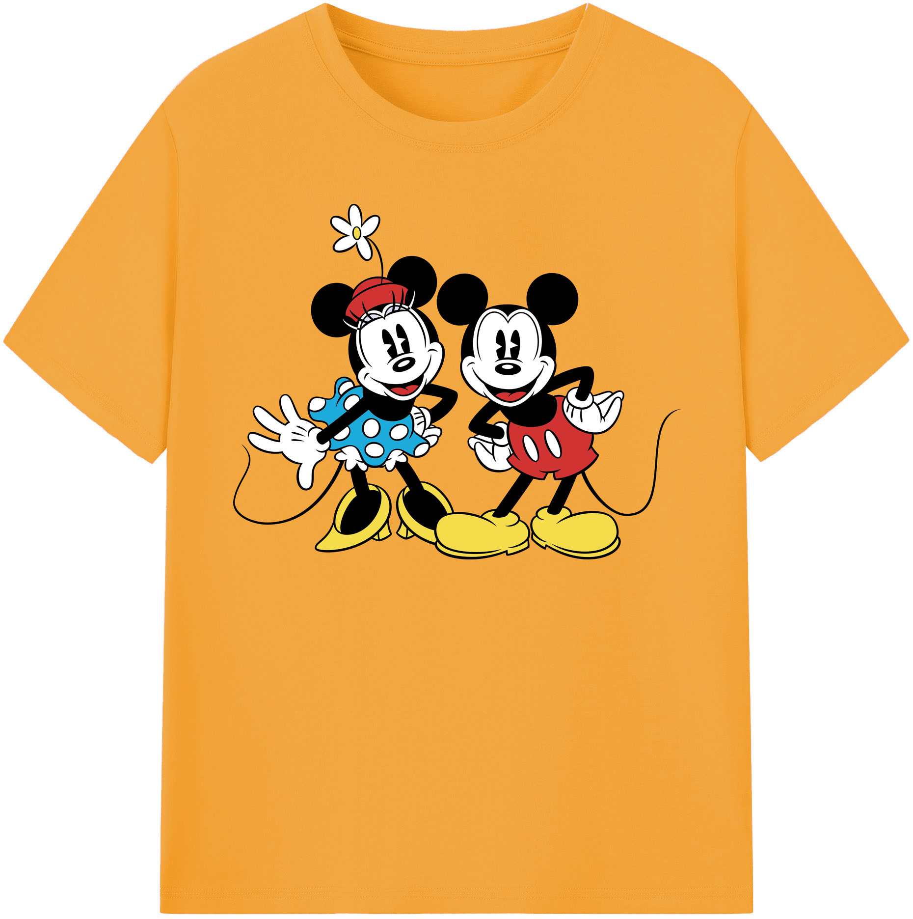 （画像用） ミッキーマウス Mickey Mouse 綿100％半袖Tシャツ（フロントプリント）
