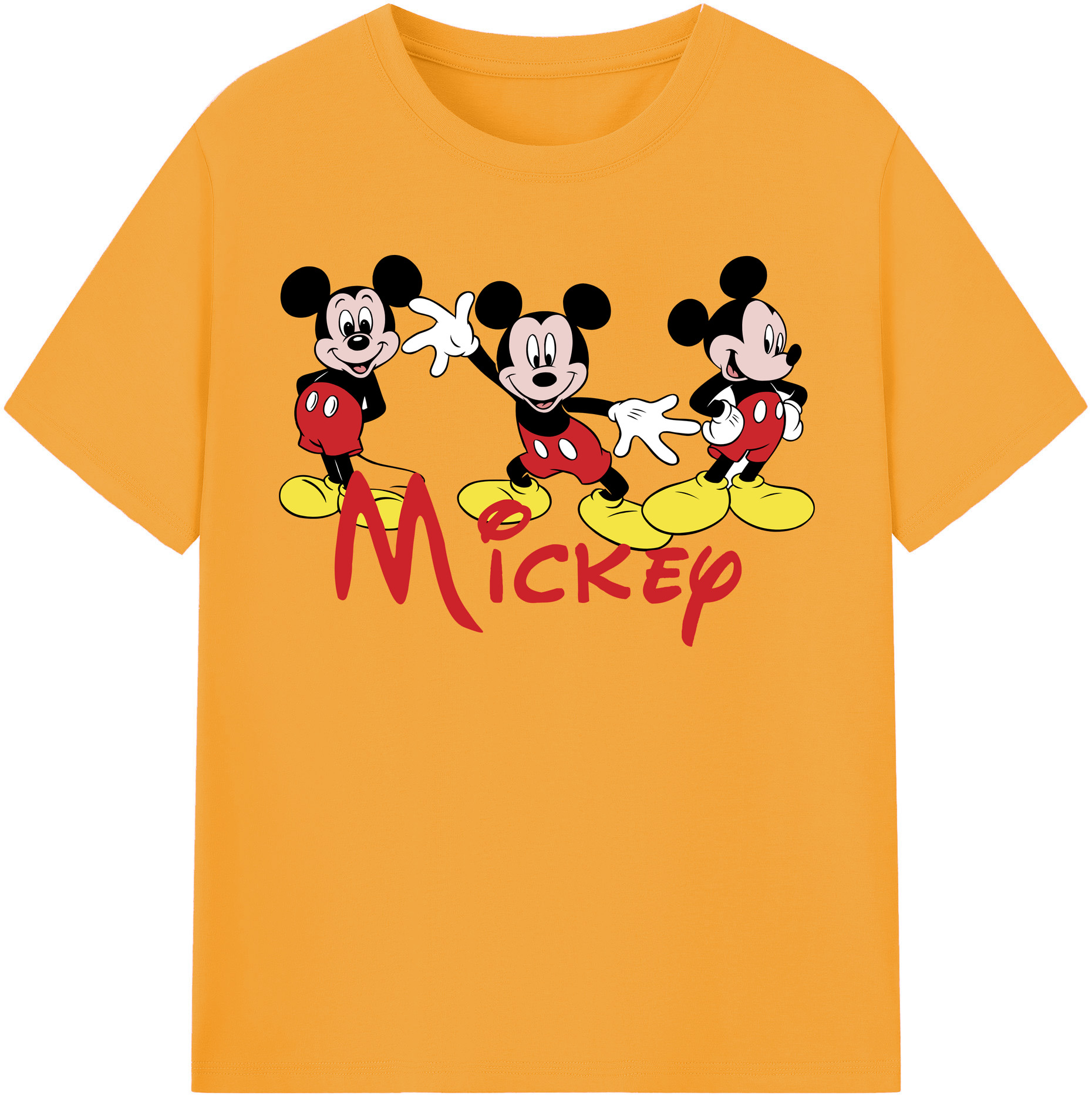 （画像用） ミッキーマウス Mickey Mouse 綿100％半袖Tシャツ（フロントプリント）