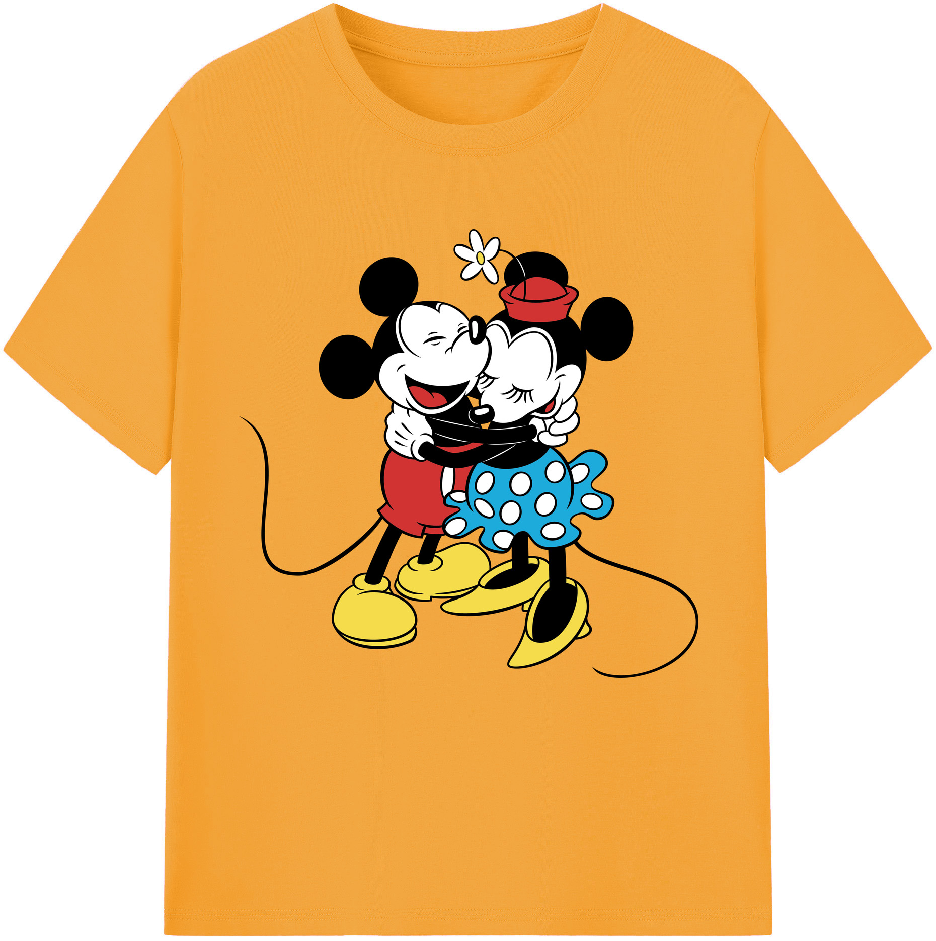 （画像用） ミッキーマウス Mickey Mouse 綿100％半袖Tシャツ（フロントプリント）