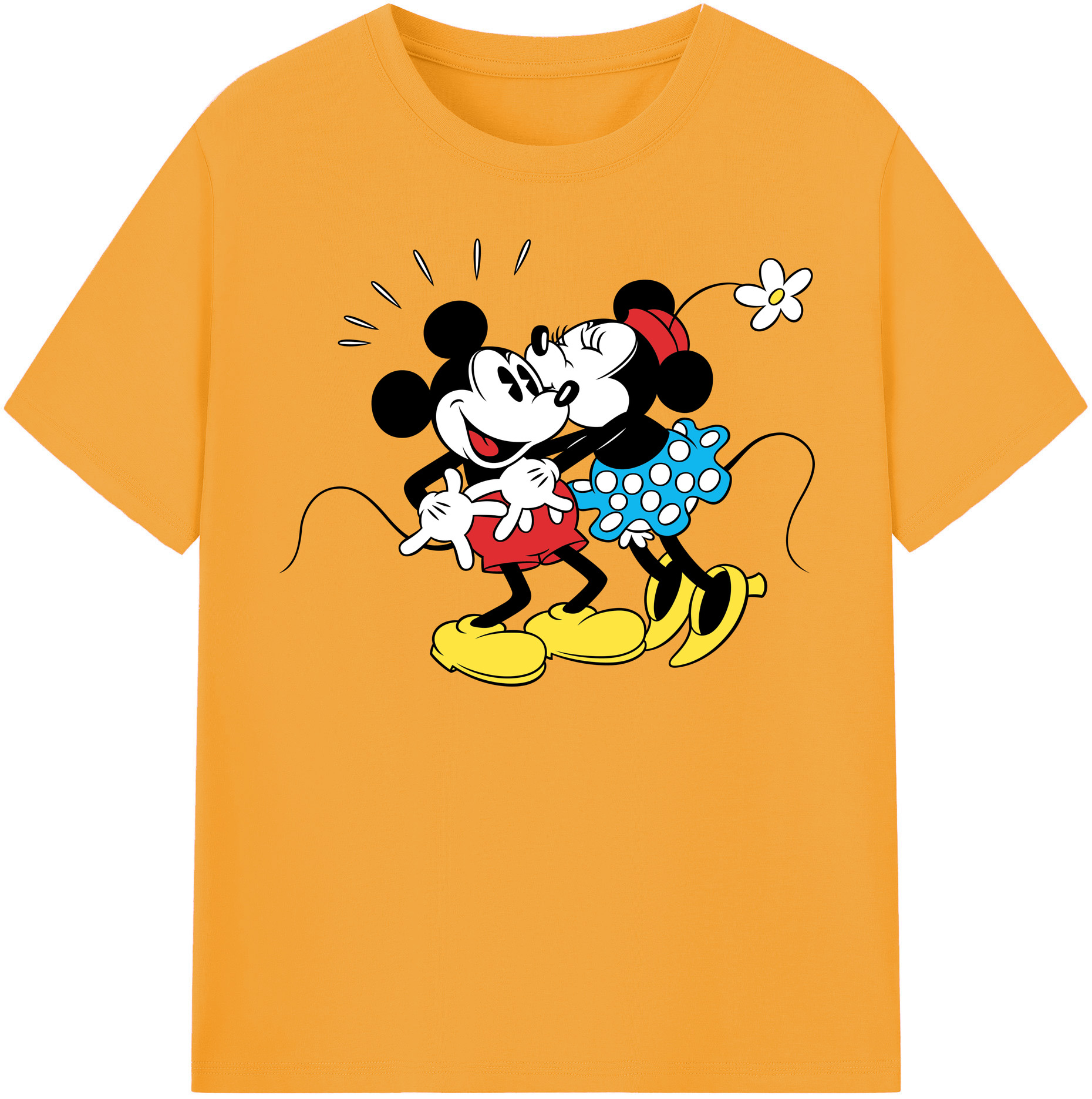 （画像用） ミッキーマウス Mickey Mouse 綿100％半袖Tシャツ（フロントプリント）