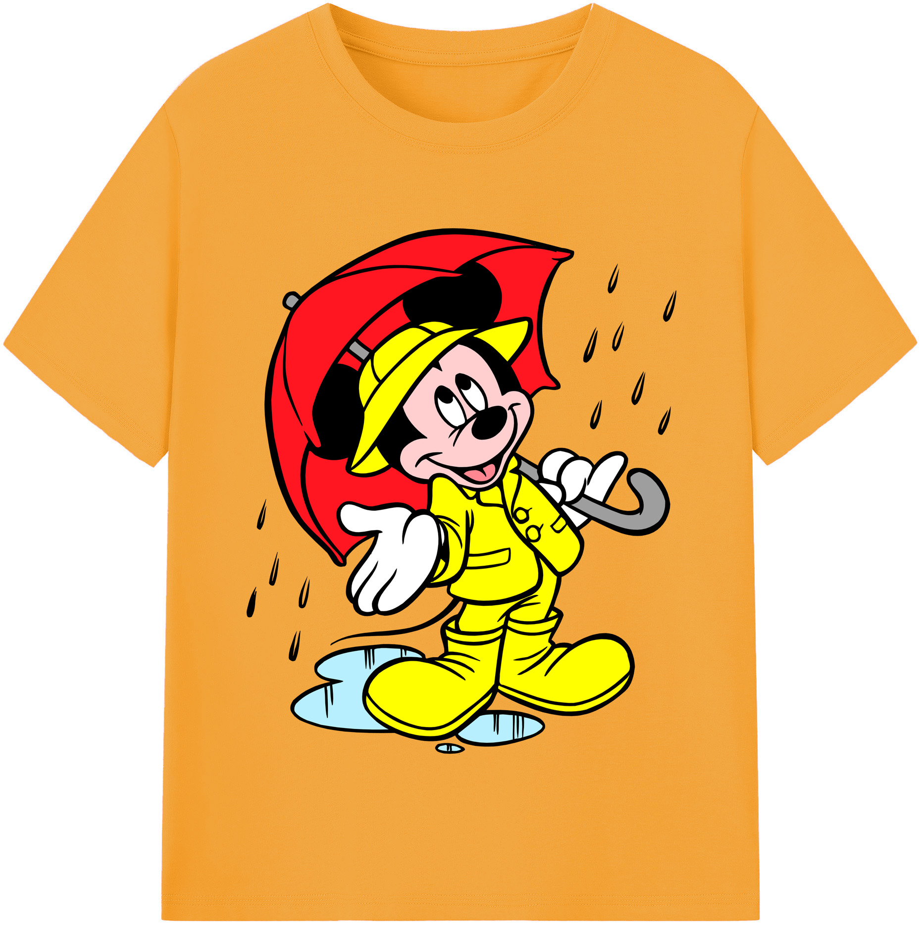 （画像用） ミッキーマウス Mickey Mouse 綿100％半袖Tシャツ（フロントプリント）