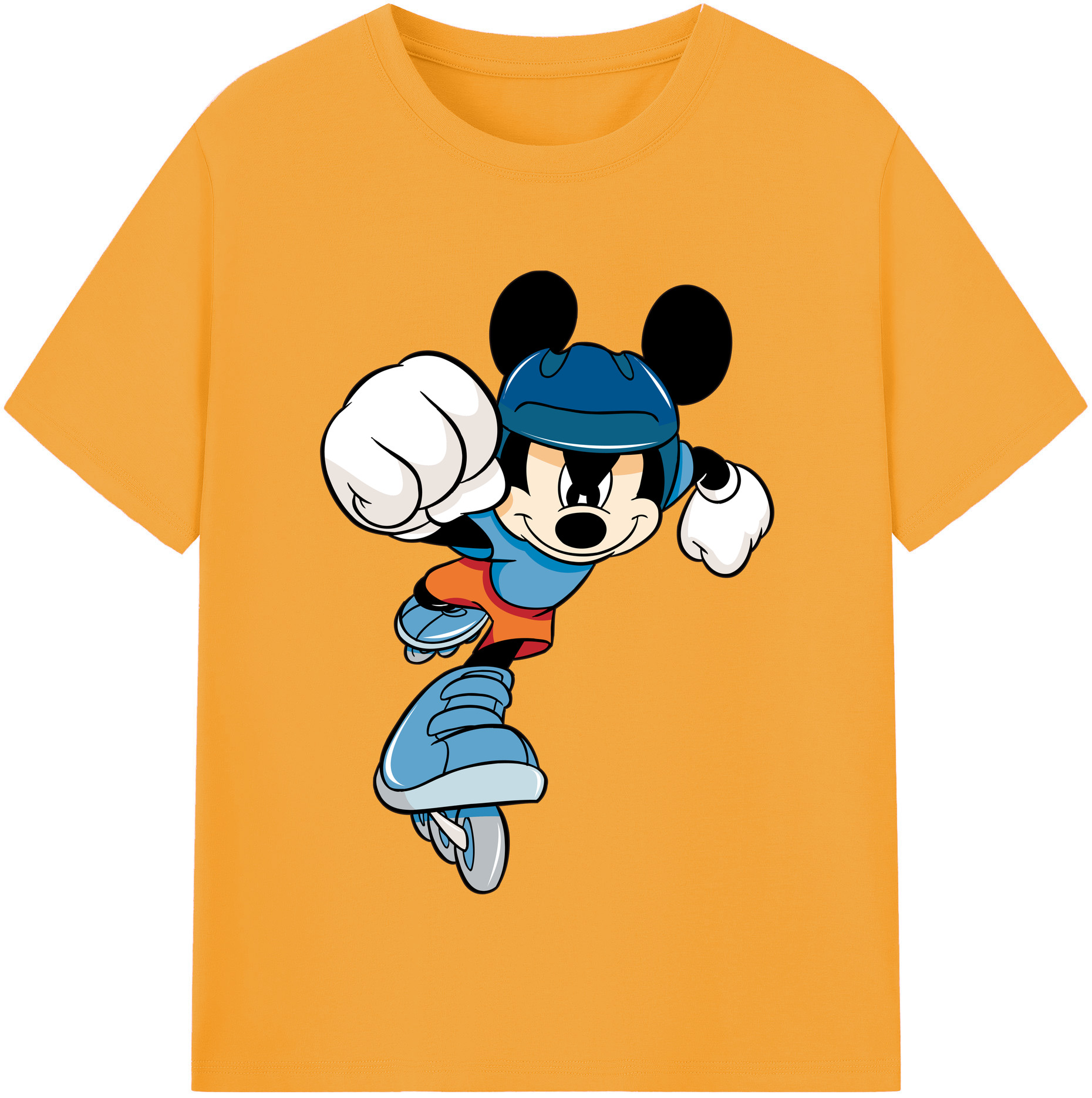 （画像用） ミッキーマウス Mickey Mouse 綿100％半袖Tシャツ（フロントプリント）