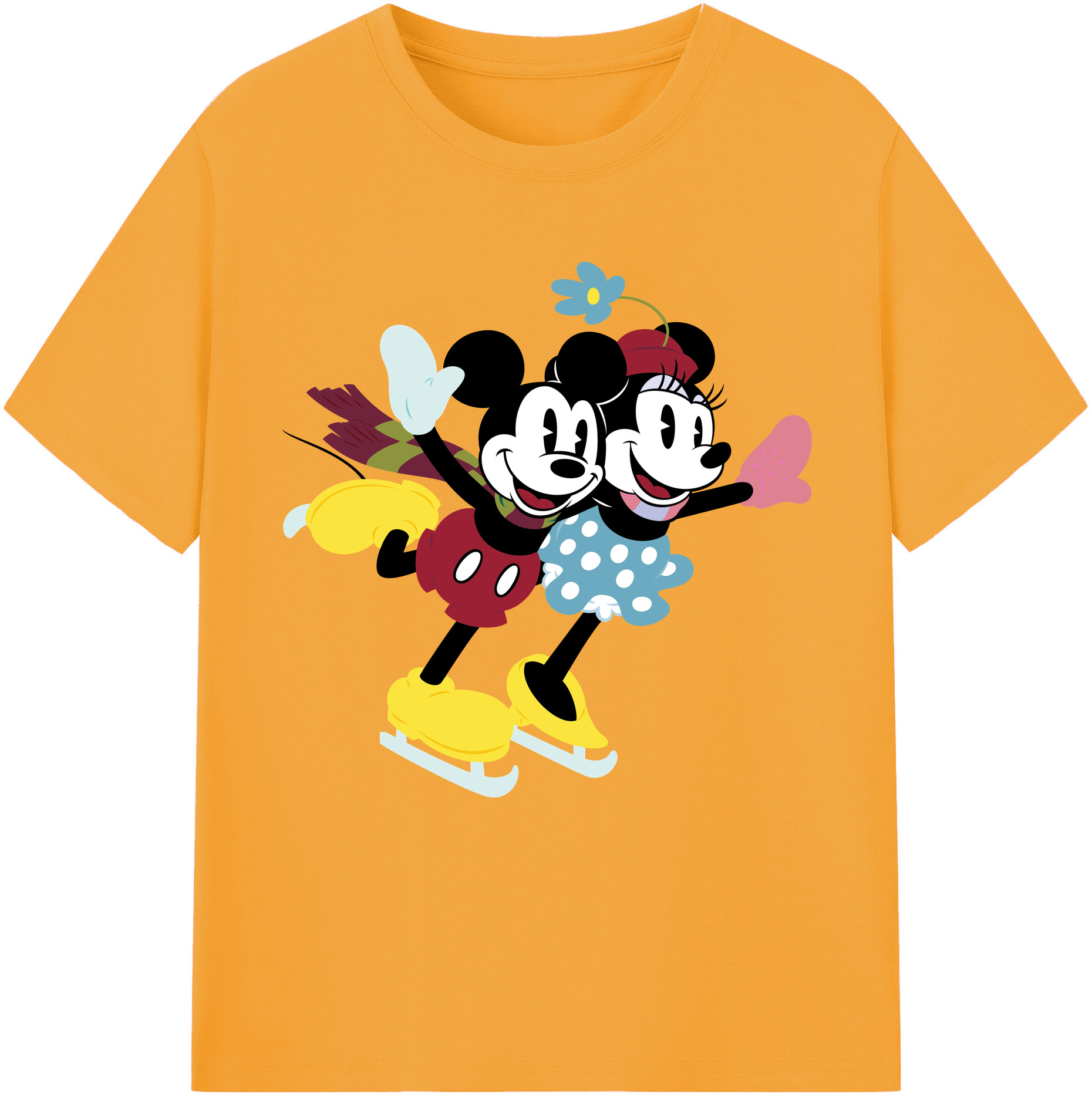 （画像用） ミッキーマウス Mickey Mouse 綿100％半袖Tシャツ（フロントプリント）