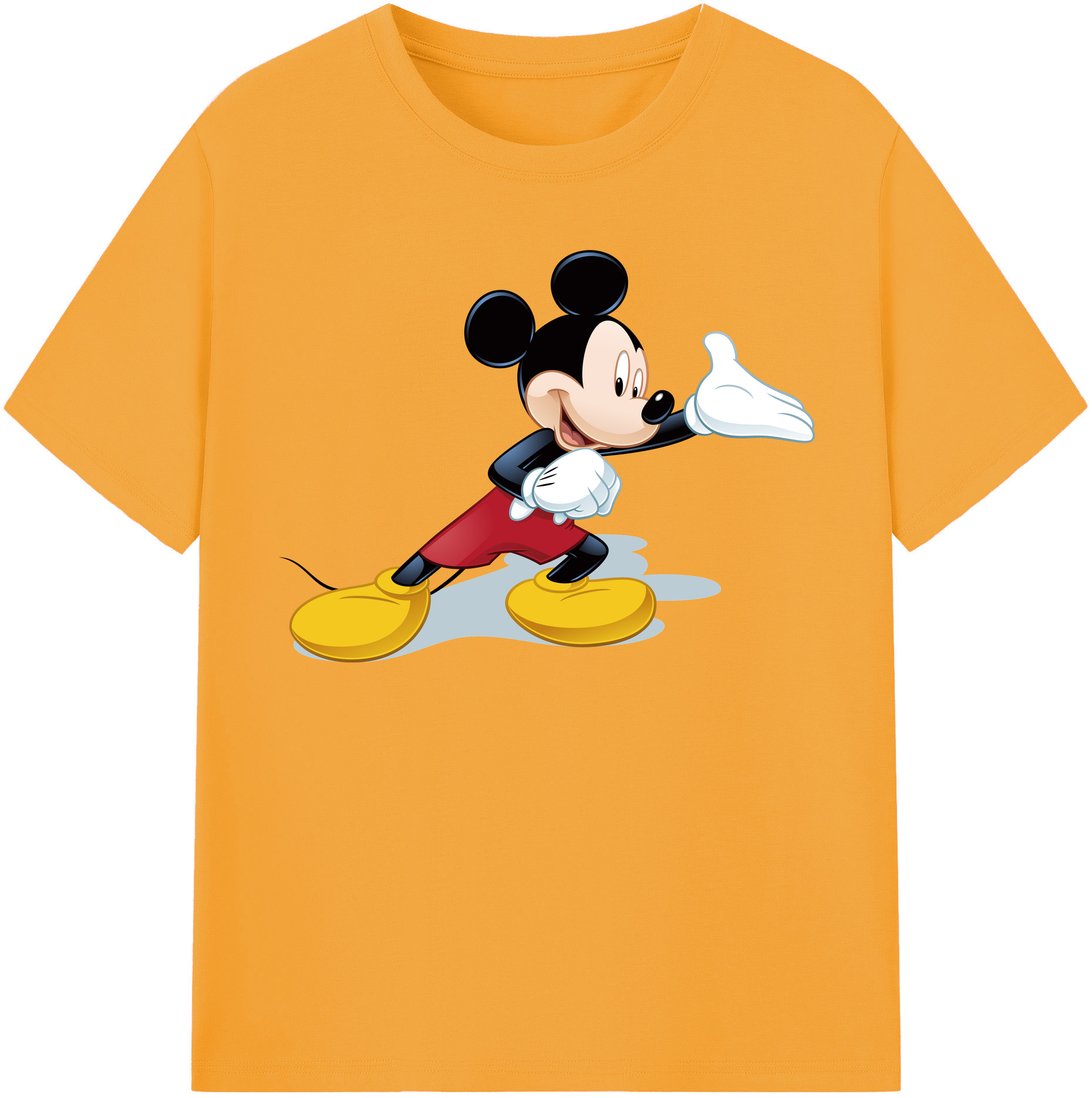 （画像用） ミッキーマウス Mickey Mouse 綿100％半袖Tシャツ（フロントプリント）