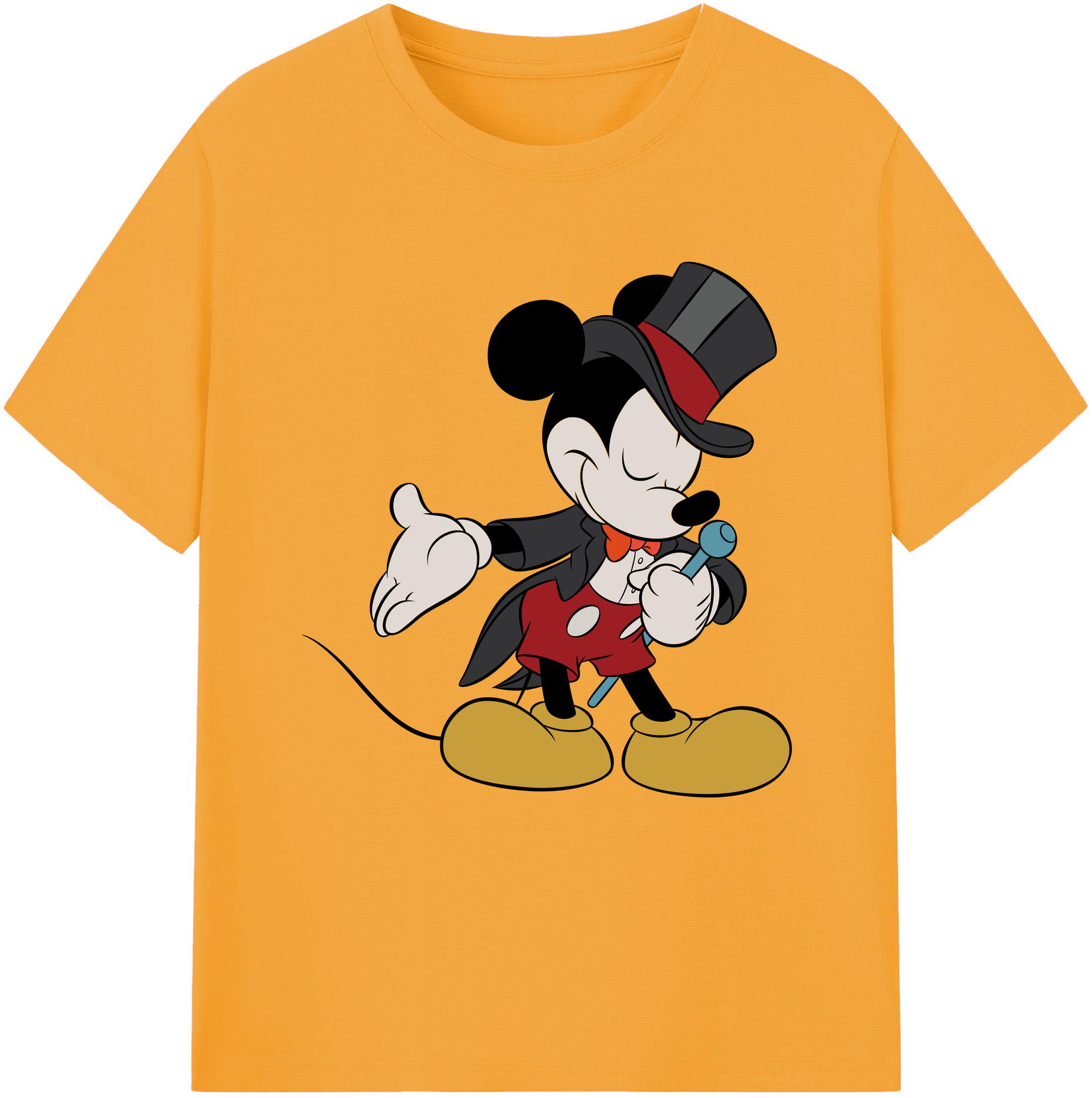 （画像用） ミッキーマウス Mickey Mouse 綿100％半袖Tシャツ（フロントプリント）
