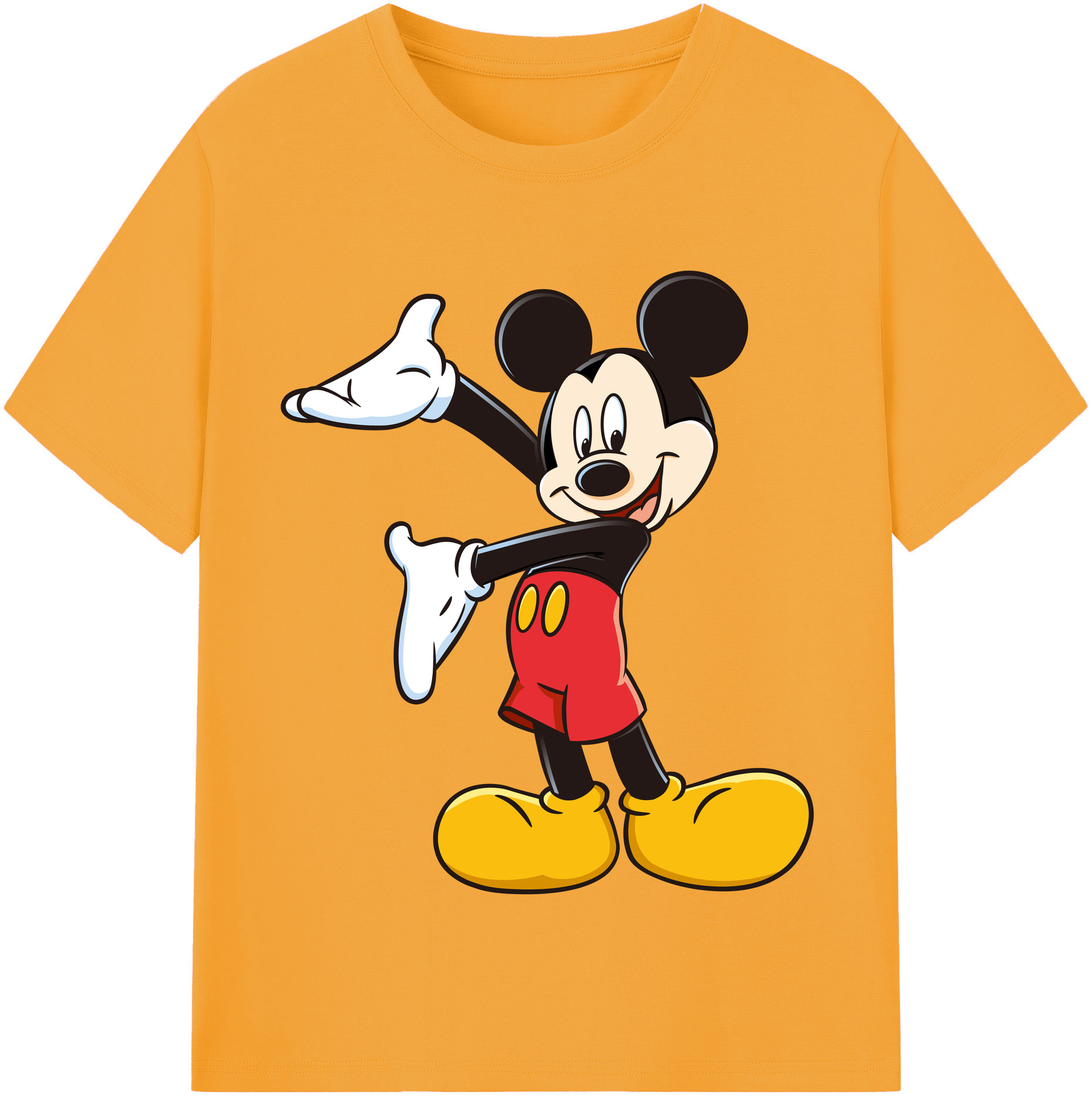 （画像用） ミッキーマウス Mickey Mouse 綿100％半袖Tシャツ（フロントプリント）
