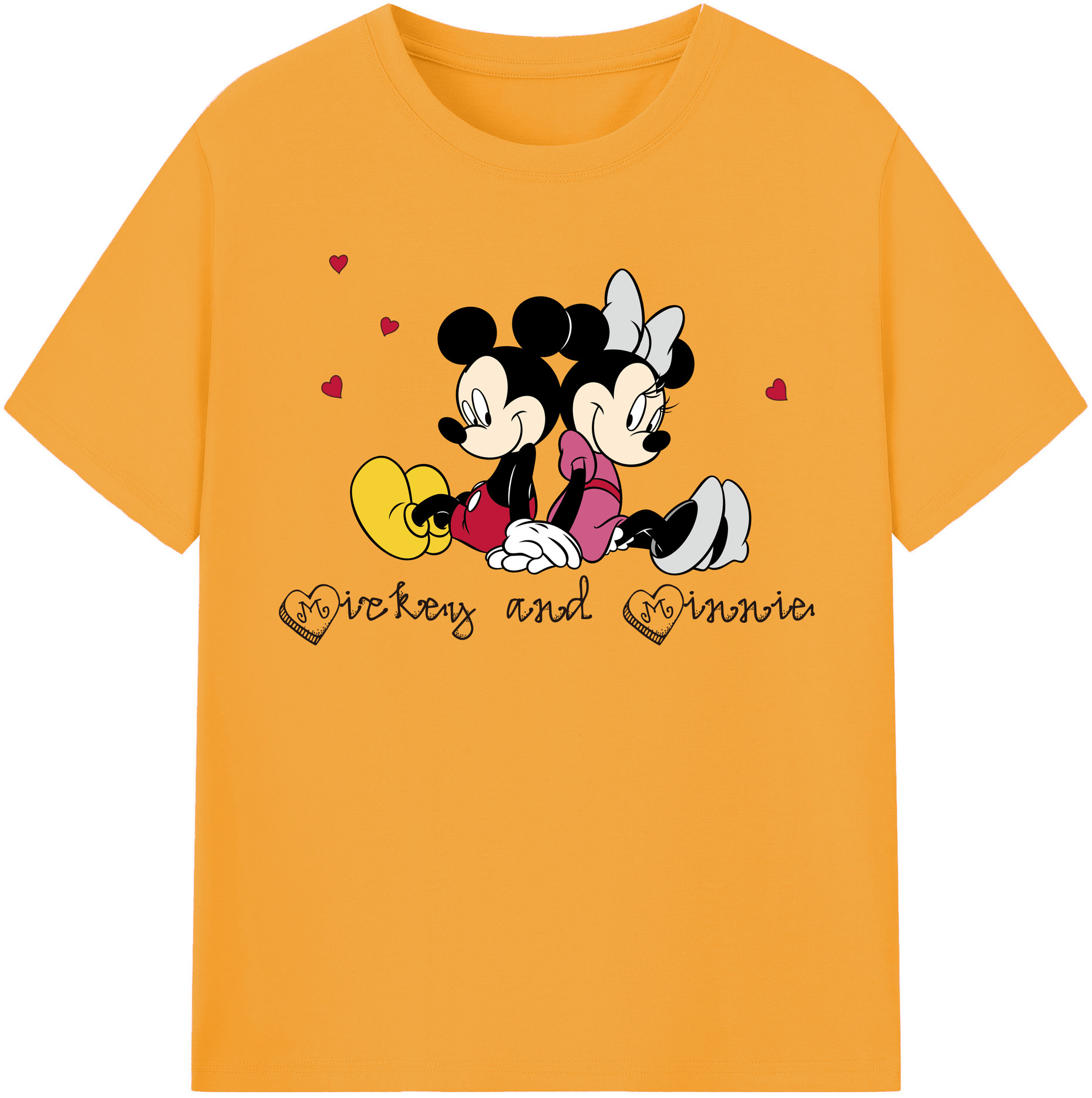 （画像用） ミッキーマウス Mickey Mouse 綿100％半袖Tシャツ（フロントプリント）