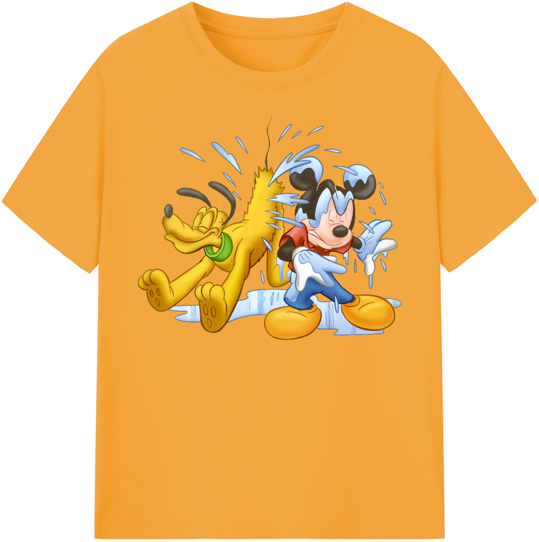 （画像用） ミッキーマウス Mickey Mouse 綿100％半袖Tシャツ（フロントプリント）