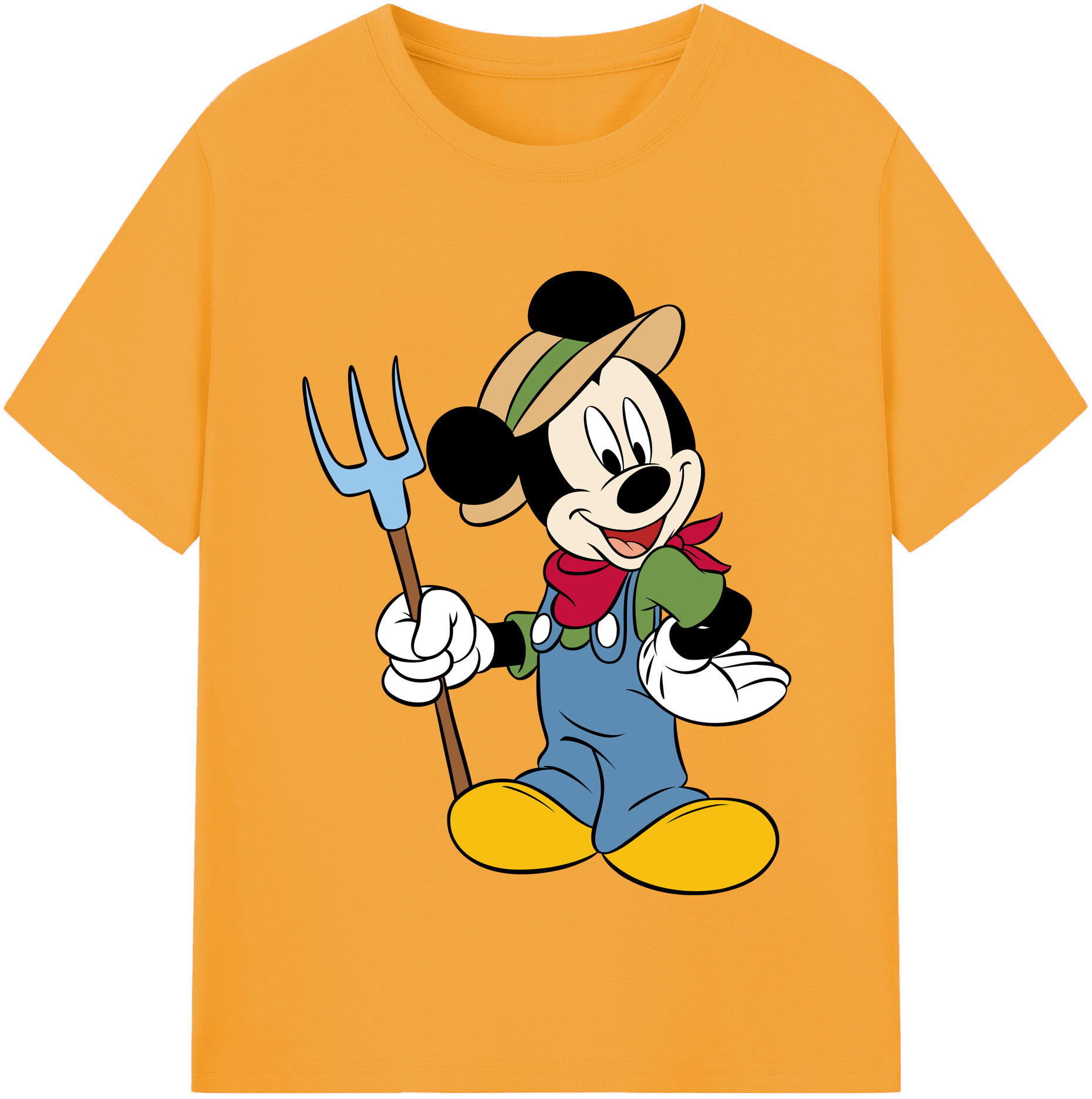 （画像用） ミッキーマウス Mickey Mouse 綿100％半袖Tシャツ（フロントプリント）