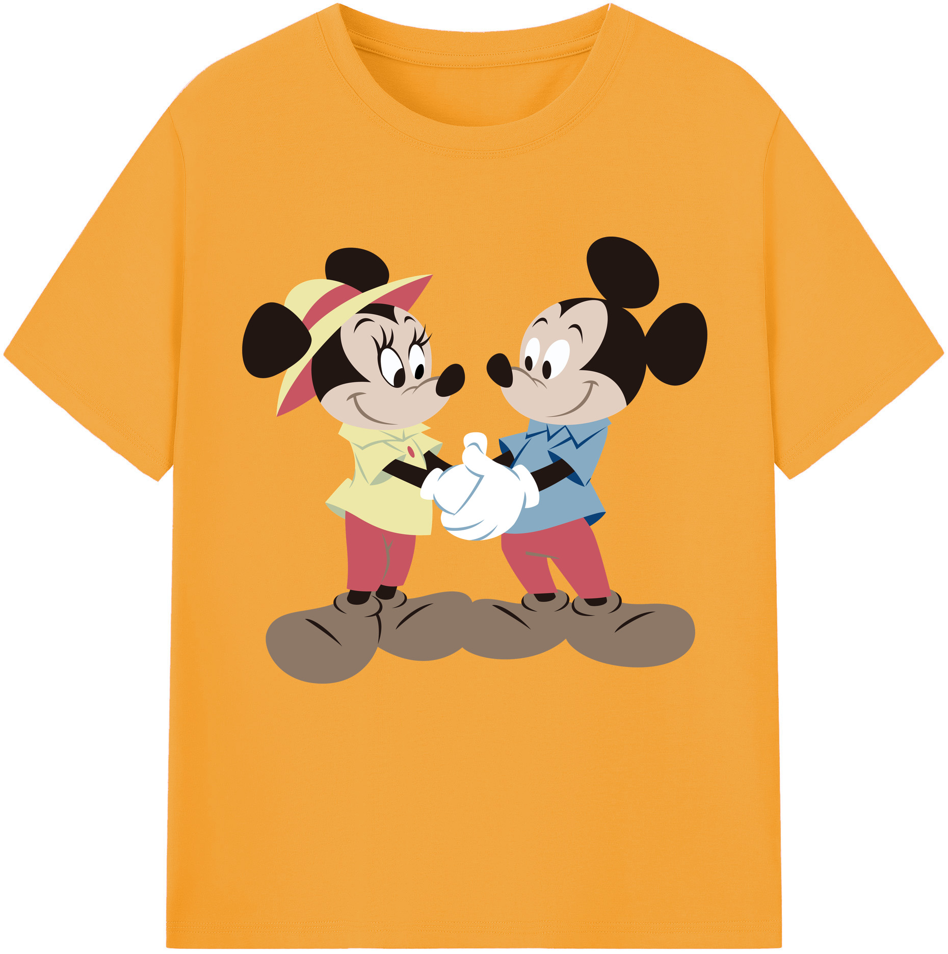 （画像用） ミッキーマウス Mickey Mouse 綿100％半袖Tシャツ（フロントプリント）